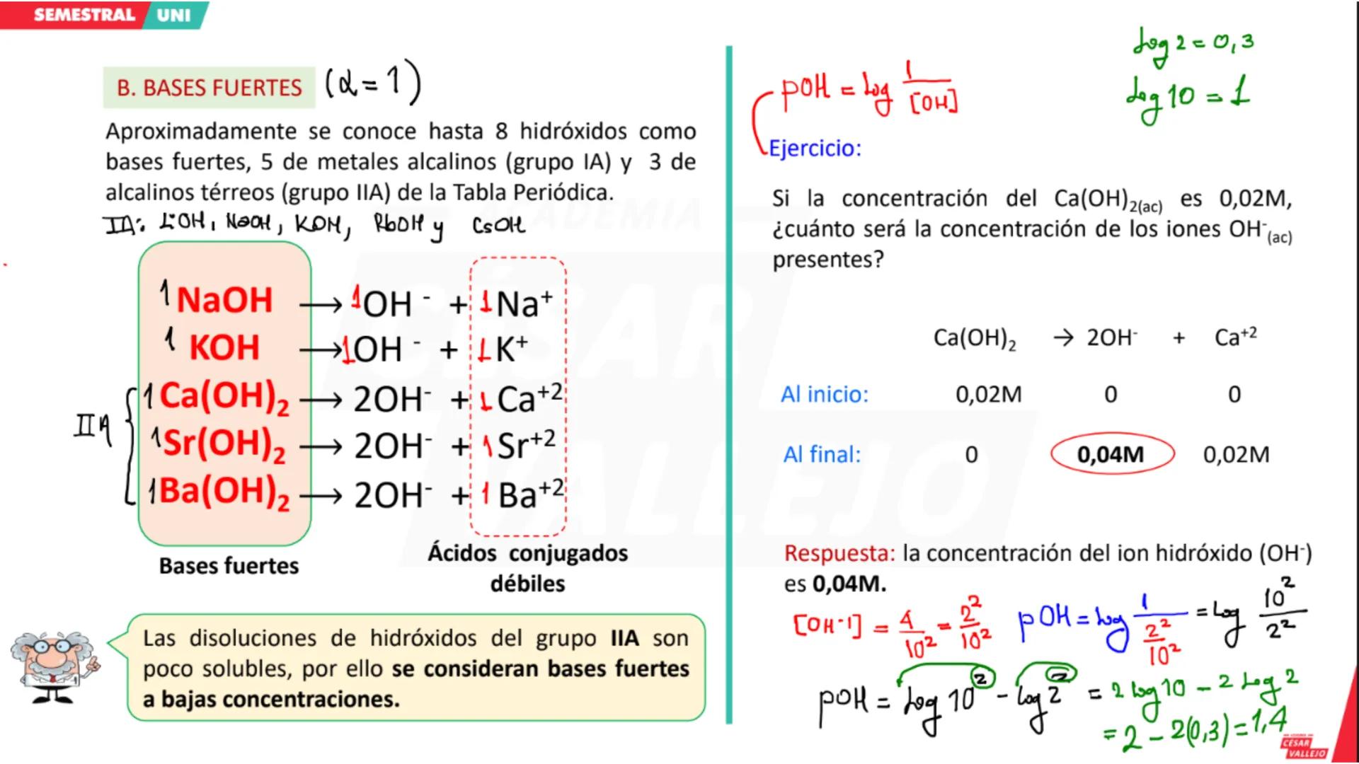 CICLO
SEMESTRAL
UNI
ACADEMIA
CÉSAR
VALLEJO
QUÍMICA
Tema: Ácidos y Bases
Docente: Carbajal Camacho Gonzalo
academiacesarvallejo.edu.pe II. IN