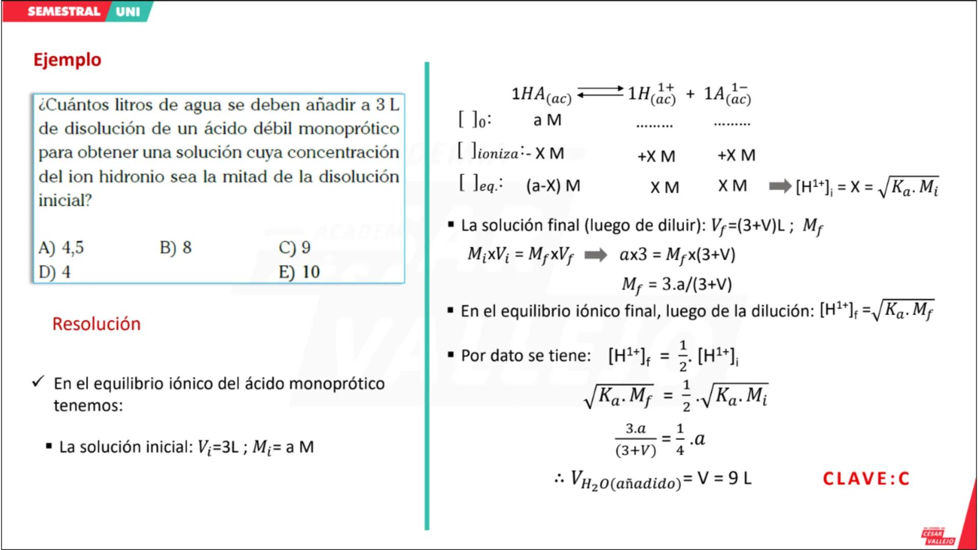 CICLO
SEMESTRAL
UNI
ACADEMIA
CÉSAR
VALLEJO
QUÍMICA
Tema: Ácidos y Bases
Docente: Carbajal Camacho Gonzalo
academiacesarvallejo.edu.pe II. IN