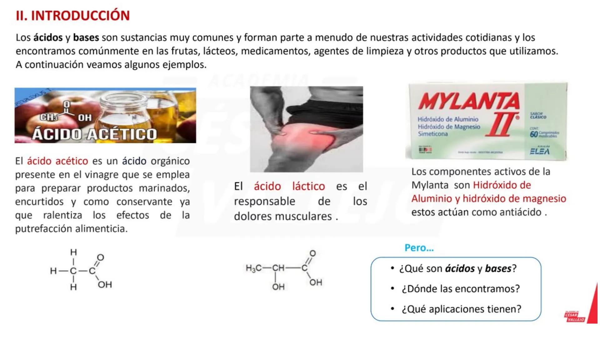 CICLO
SEMESTRAL
UNI
ACADEMIA
CÉSAR
VALLEJO
QUÍMICA
Tema: Ácidos y Bases
Docente: Carbajal Camacho Gonzalo
academiacesarvallejo.edu.pe II. IN