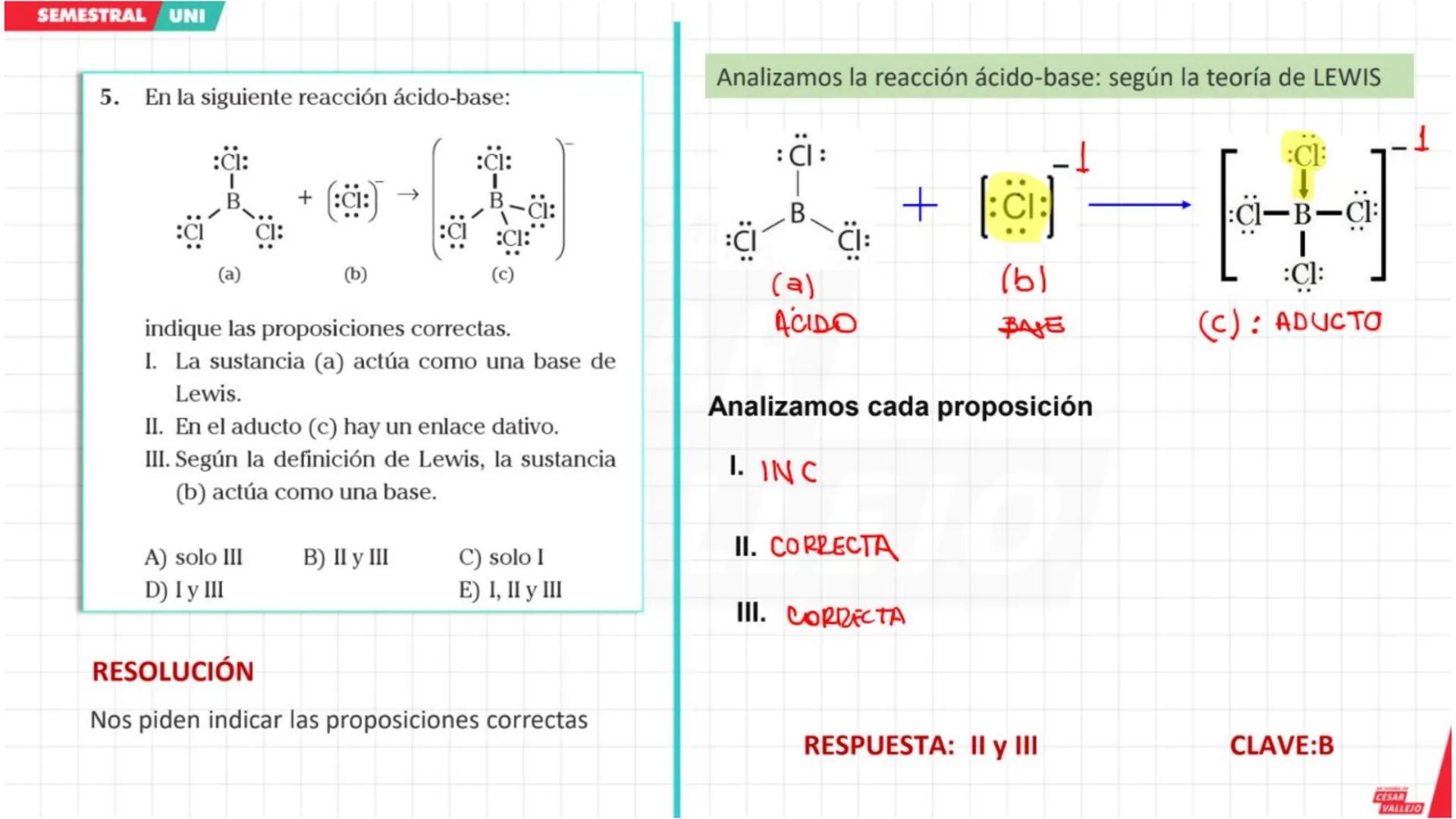 CICLO
SEMESTRAL
UNI
ACADEMIA
CÉSAR
VALLEJO
QUÍMICA
Tema: Ácidos y Bases
Docente: Carbajal Camacho Gonzalo
academiacesarvallejo.edu.pe II. IN