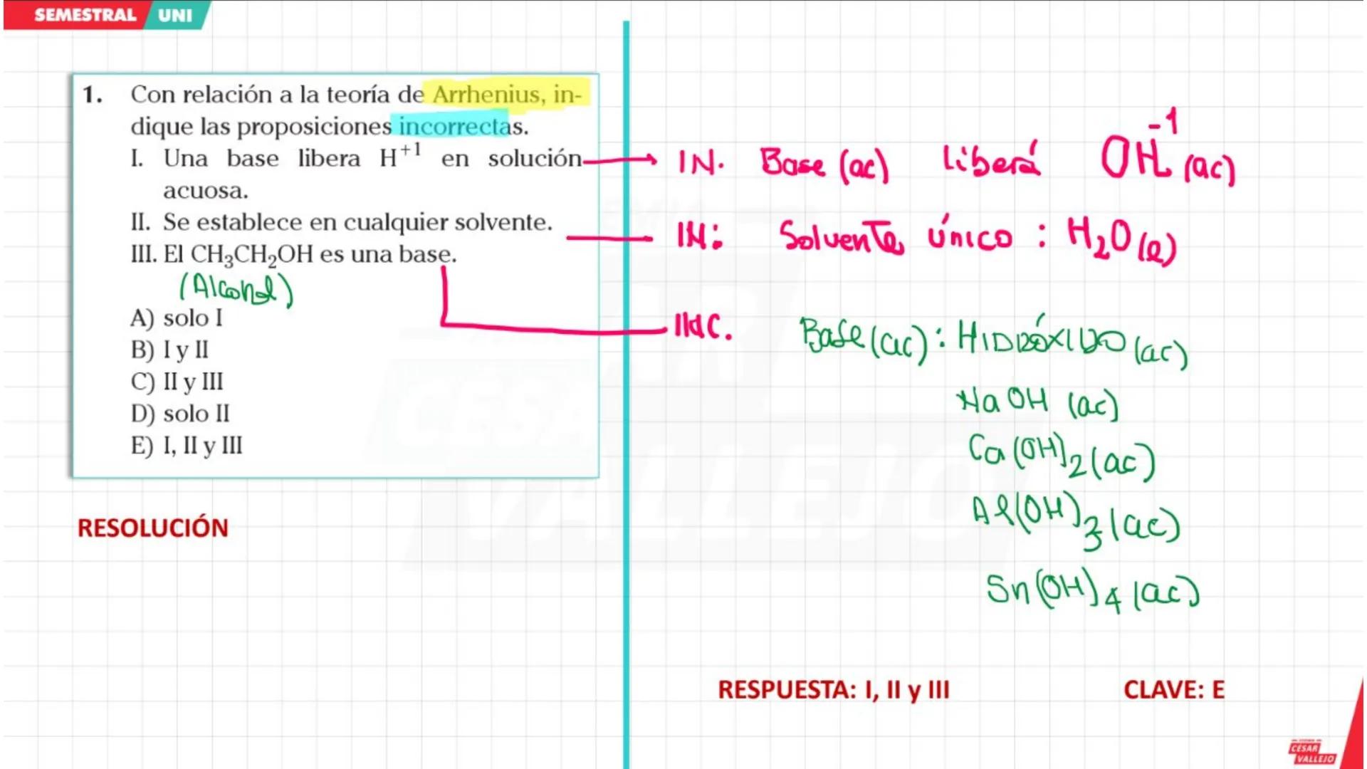 CICLO
SEMESTRAL
UNI
ACADEMIA
CÉSAR
VALLEJO
QUÍMICA
Tema: Ácidos y Bases
Docente: Carbajal Camacho Gonzalo
academiacesarvallejo.edu.pe II. IN