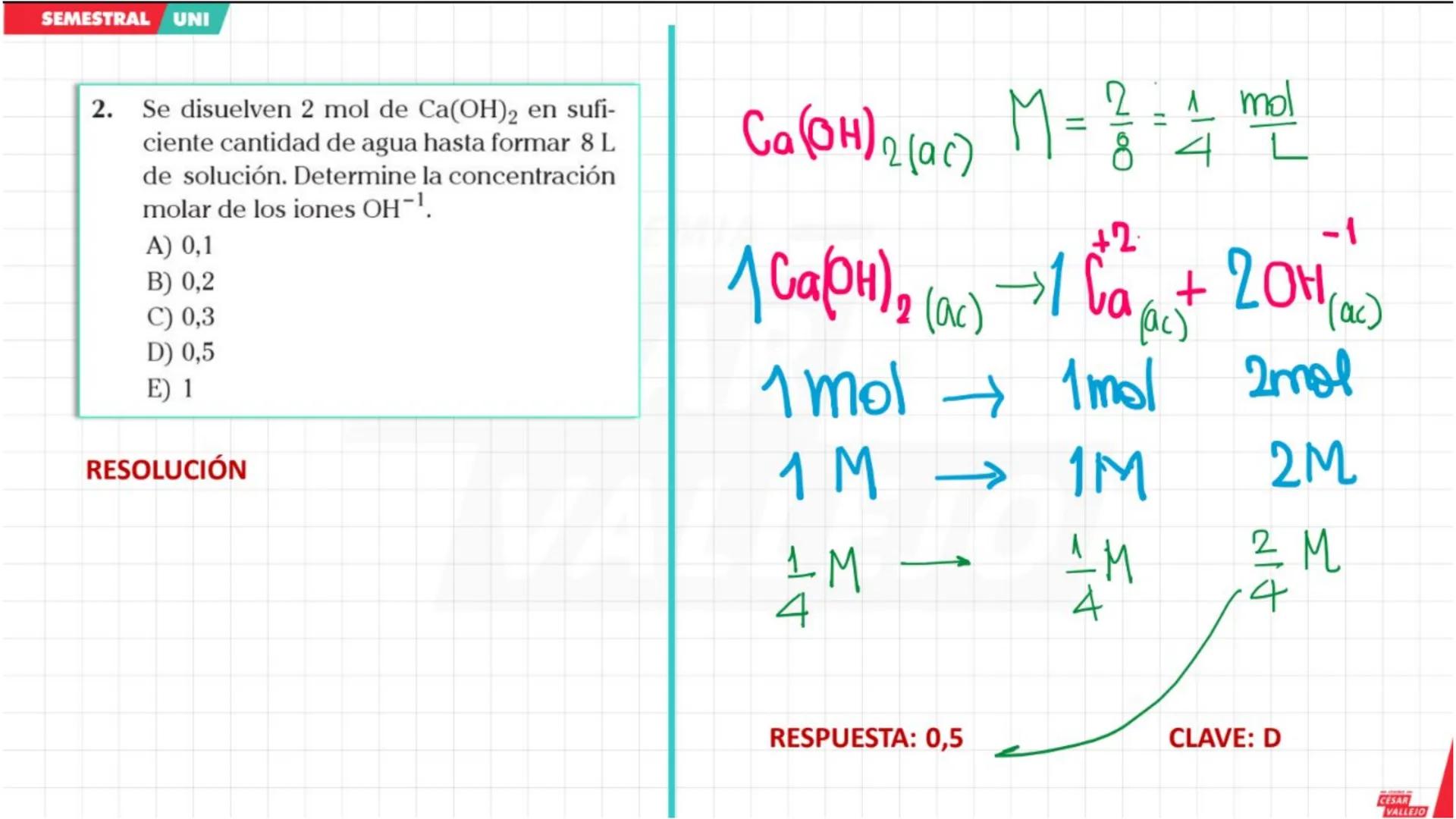 CICLO
SEMESTRAL
UNI
ACADEMIA
CÉSAR
VALLEJO
QUÍMICA
Tema: Ácidos y Bases
Docente: Carbajal Camacho Gonzalo
academiacesarvallejo.edu.pe II. IN