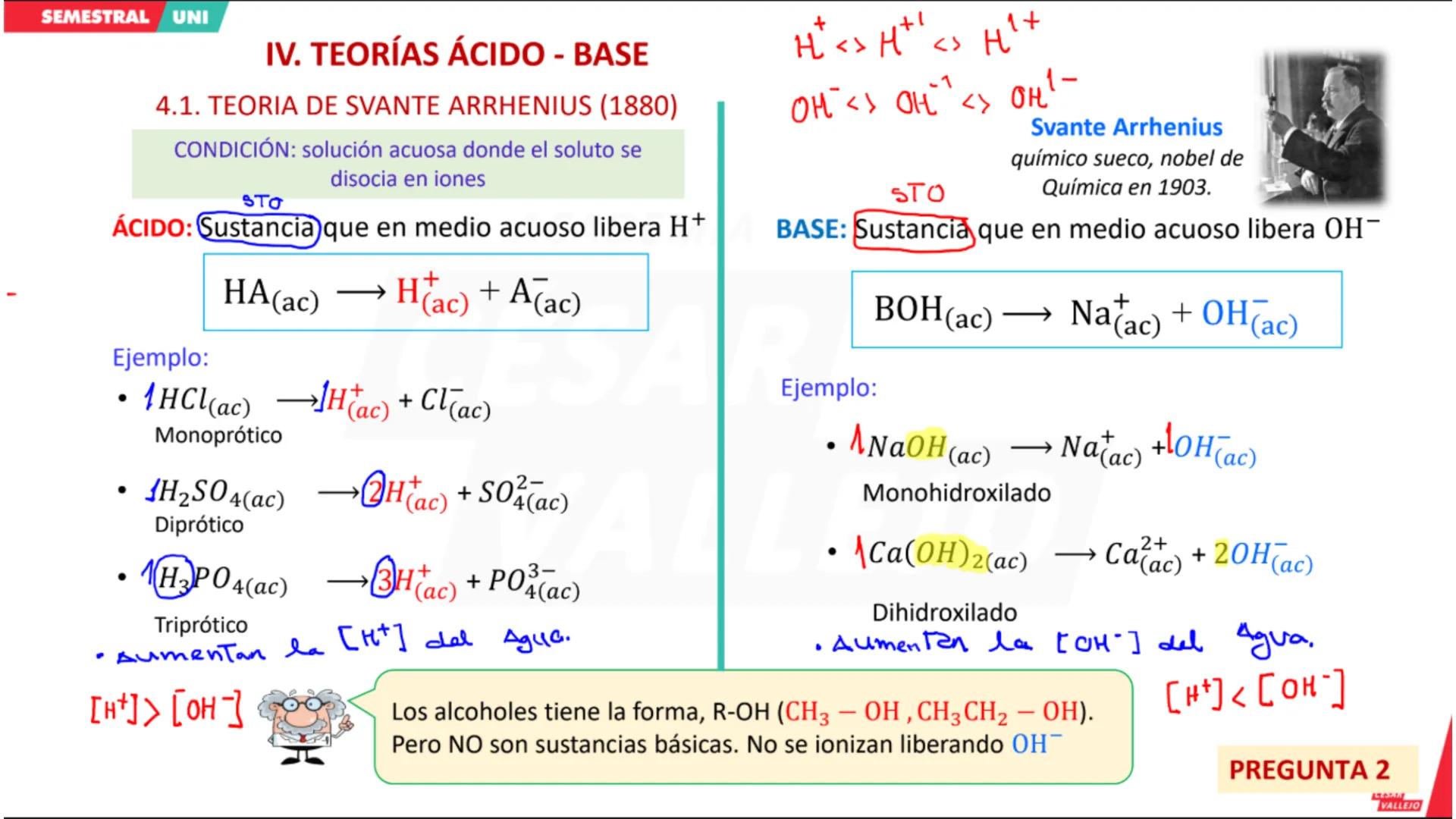 CICLO
SEMESTRAL
UNI
ACADEMIA
CÉSAR
VALLEJO
QUÍMICA
Tema: Ácidos y Bases
Docente: Carbajal Camacho Gonzalo
academiacesarvallejo.edu.pe II. IN