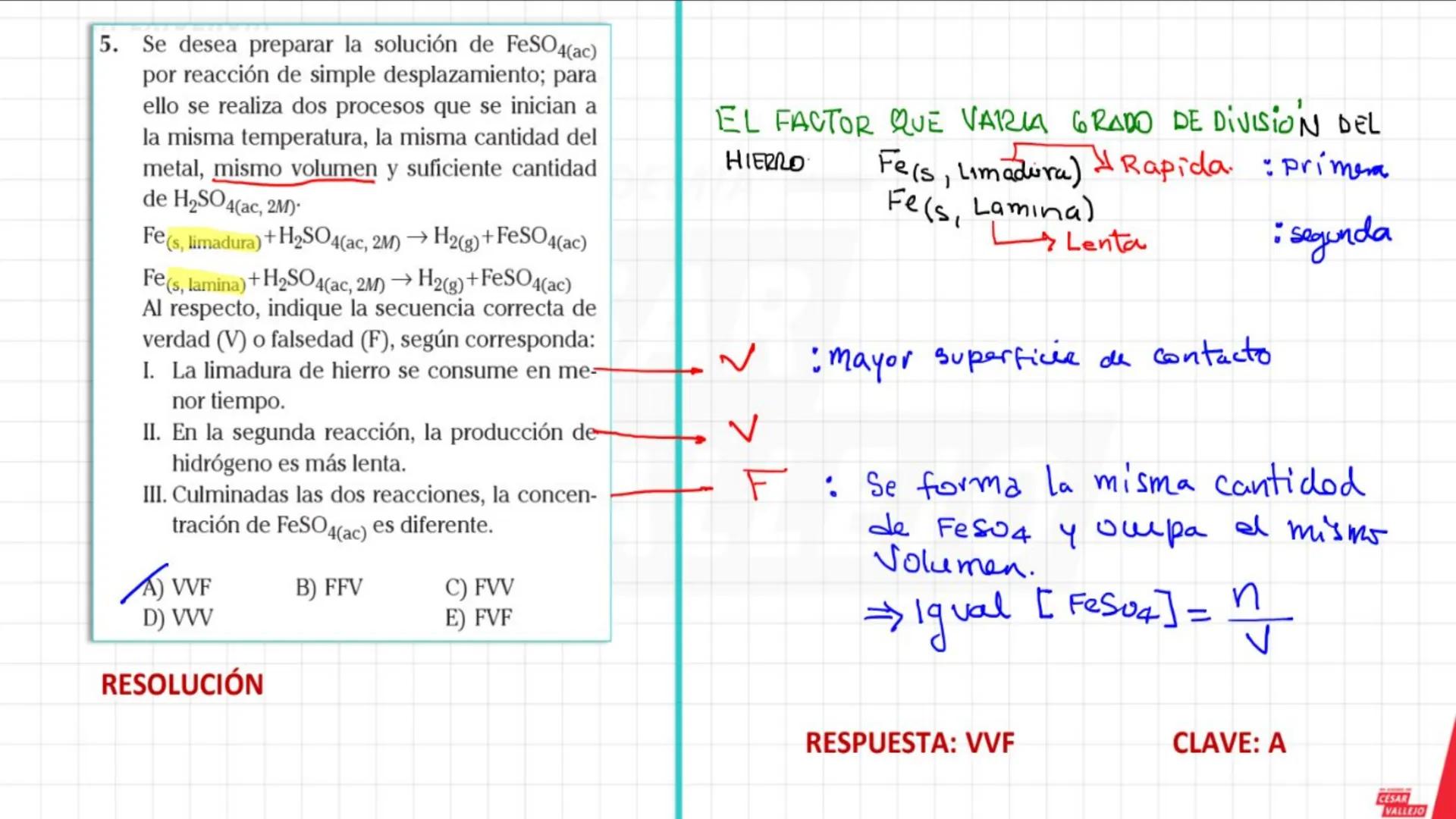 ACADEMIA
CÉSAR
VALLEJO
CICLO
SEMESTRAL
UNI
QUÍMICA
Tema: Cinética química
Docente: Chávez salas Artemio
academiacesarvallejo.edu.pe SEMES