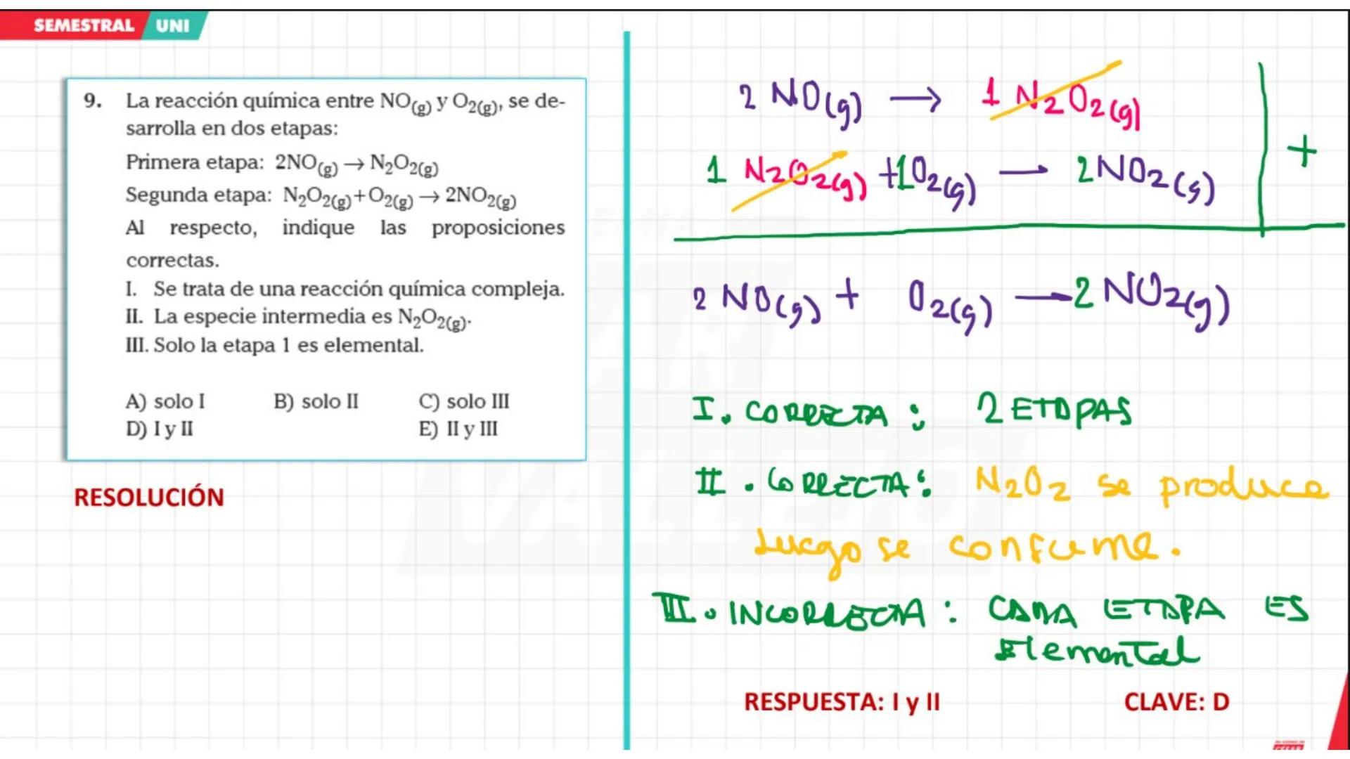 ACADEMIA
CÉSAR
VALLEJO
CICLO
SEMESTRAL
UNI
QUÍMICA
Tema: Cinética química
Docente: Chávez salas Artemio
academiacesarvallejo.edu.pe SEMES