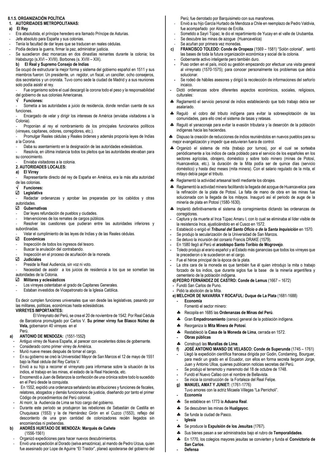 INSTITUCIÓN EDUCATIVA PRIVADA "CIMA"
Lic. Lourdes Verónica QUISPE NINA
HISTORIA
8.1. DOMINACIÓN HISPANICA.
8.1.1
CAPITULO VIII
EL VIRREYNATO