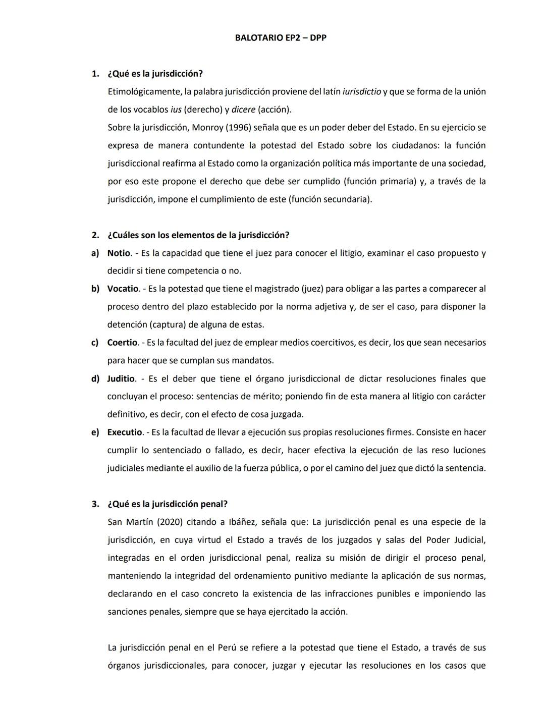 Balotario de Derecho Procesal Penal