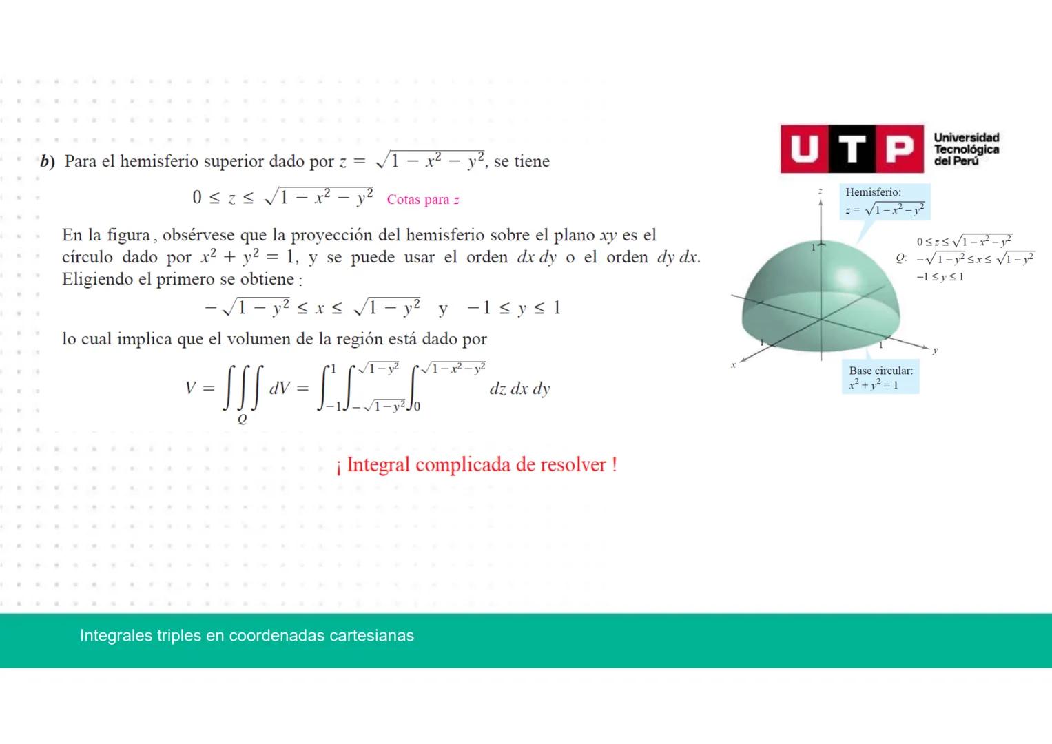 CÁLCULO AVANZADO
PARA INGENIERÍA
Unidad: 2
Integrales triples en coordenadas cartesianas
Teorema de Fubini: Integrales iteradas.
Semana 11 -