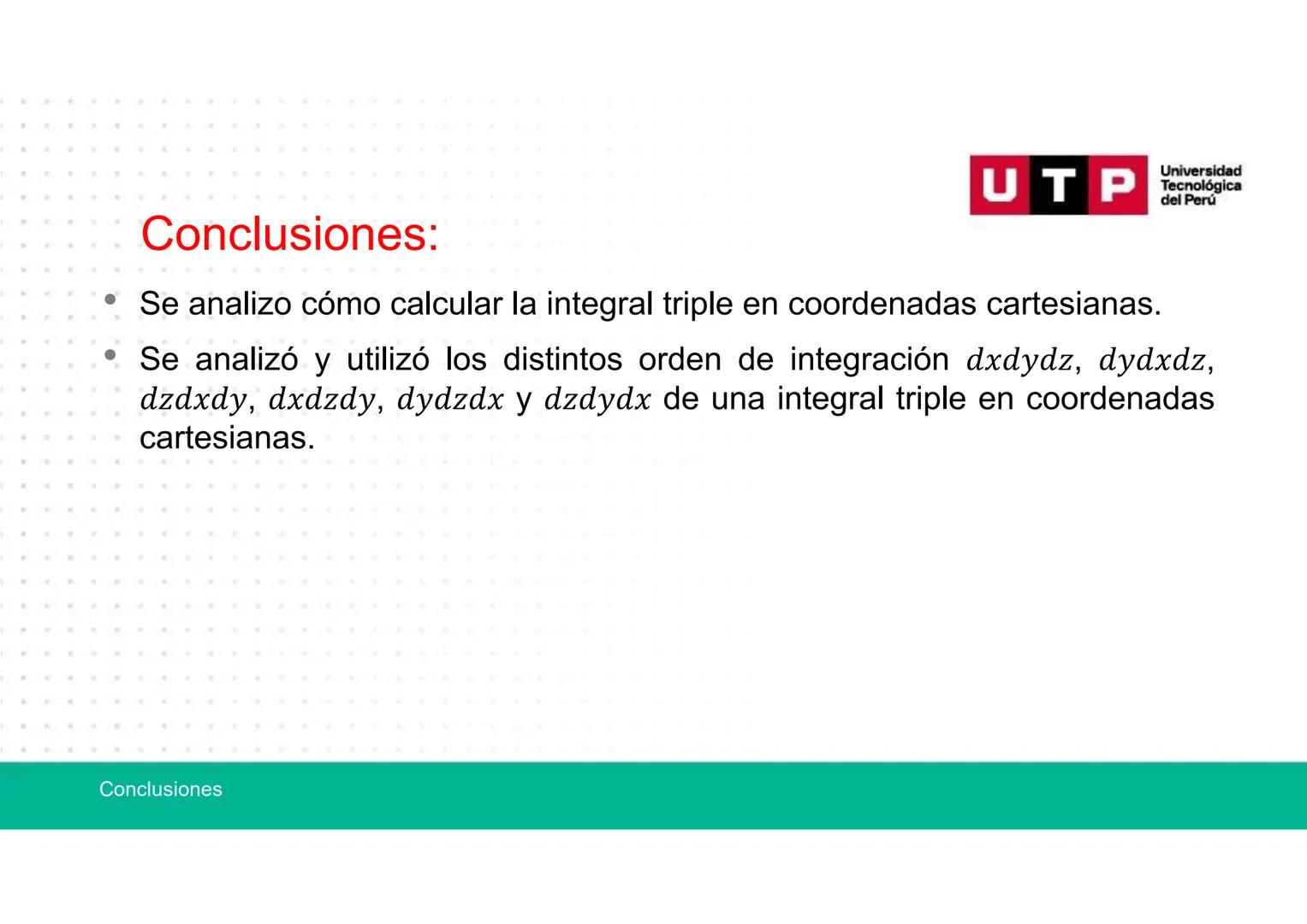 CÁLCULO AVANZADO
PARA INGENIERÍA
Unidad: 2
Integrales triples en coordenadas cartesianas
Teorema de Fubini: Integrales iteradas.
Semana 11 -