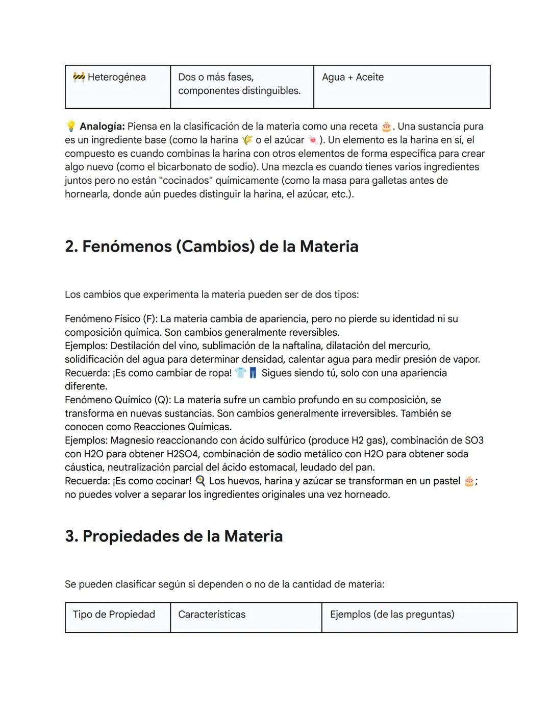 I. La Materia: Clasificación y Propiedades
La química es la ciencia que estudia a la materia, que es todo aquello que tiene masa y ocupa
un