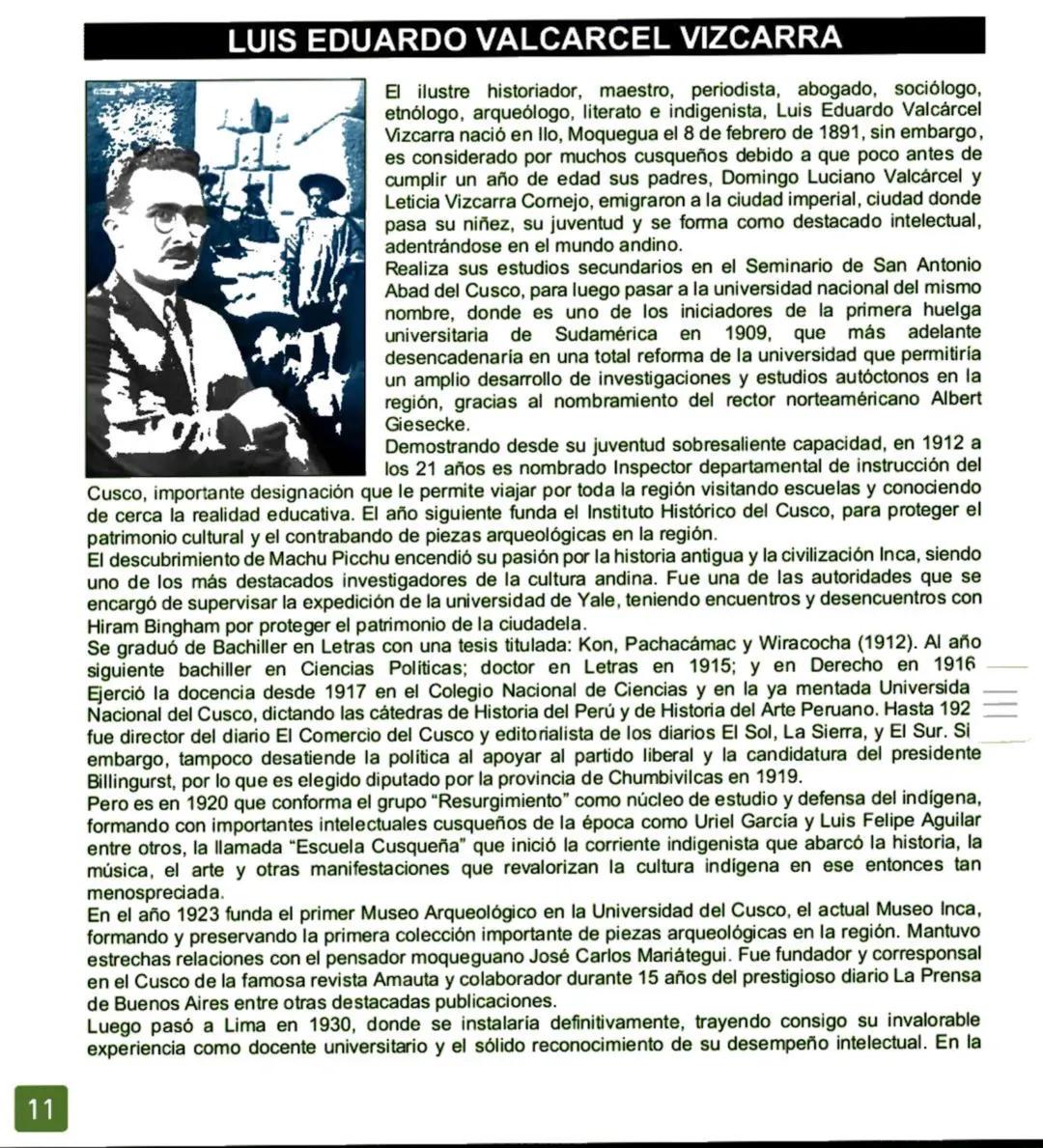 ## Literatura regional moqueguana
JOSE CARLOS MARIATEGUI LA CHIRA
Semana
3
José del Carmen Eliseo Mariátegui La Chira nació en Moquegua e