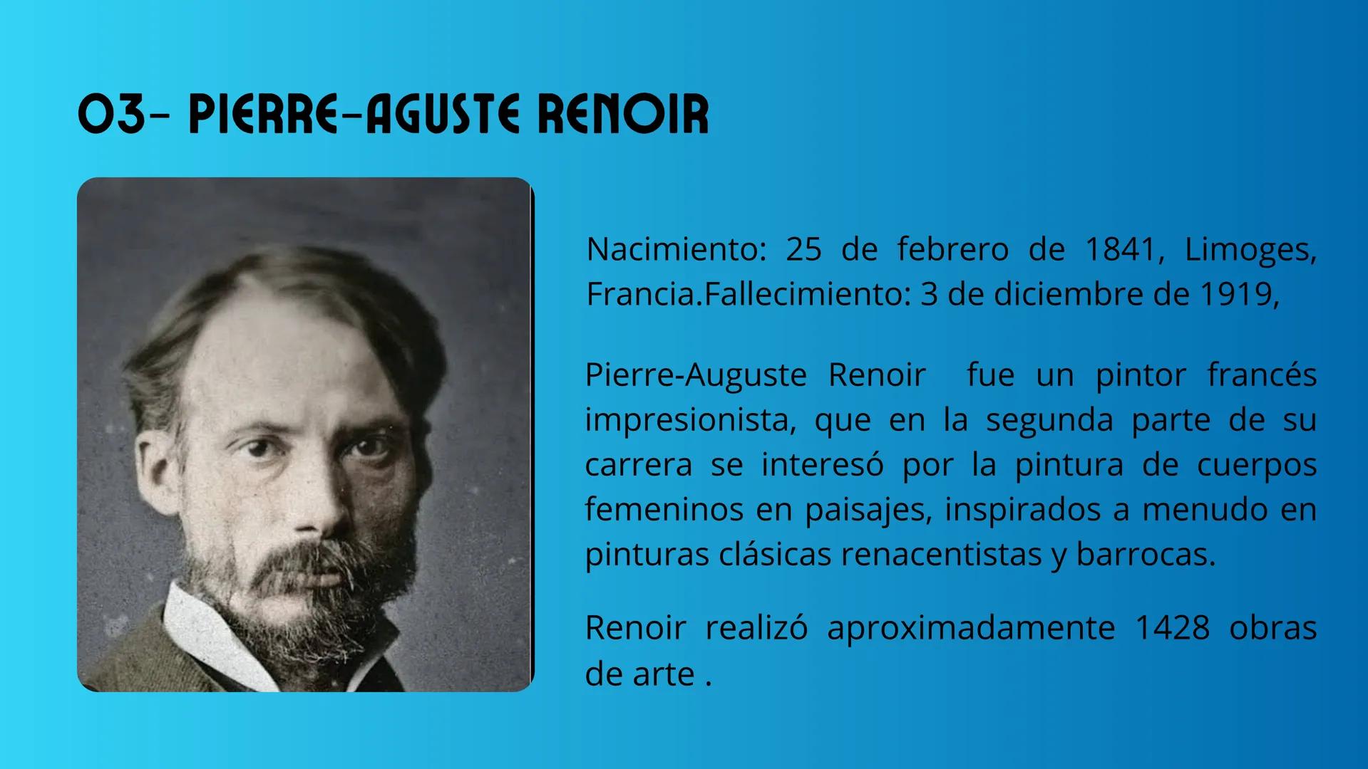 # HISTORIA DEL ARTE
# EL IMPRESIONISMO
Institución Educativa San Salvador
Trabajo de Zarai Ventocilla # CONTENIDOS
01 - Origen del impre