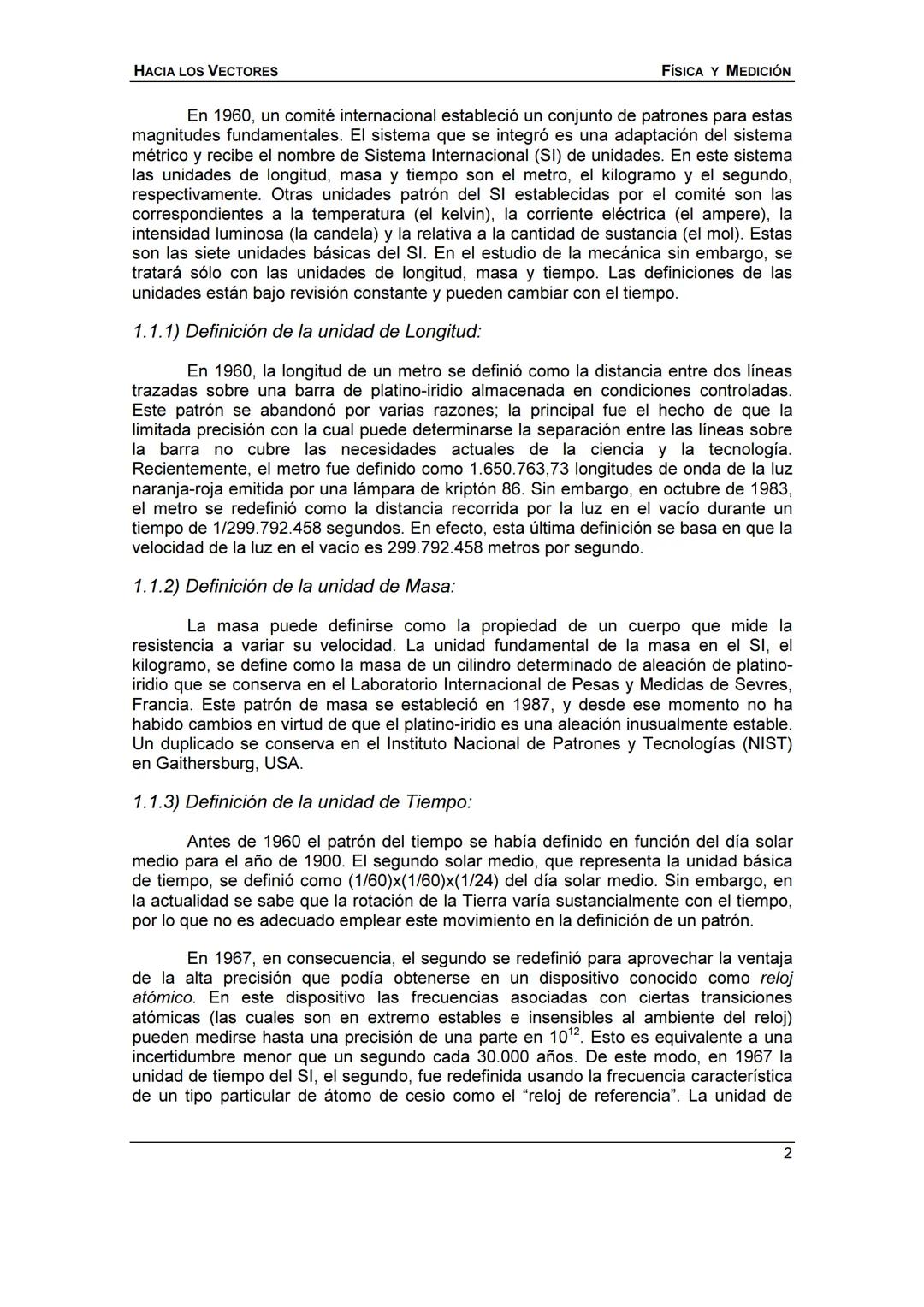HACIA LOS
VECTORES
UN CURSO PREPARATORIO PARA
FÍSICA UNIVERSITARIA
FACULTAD DE INGENIERÍA
UNIVERSIDAD NACIONAL DE ENTRE RÍOS
JOSÉ DI PAOLO H