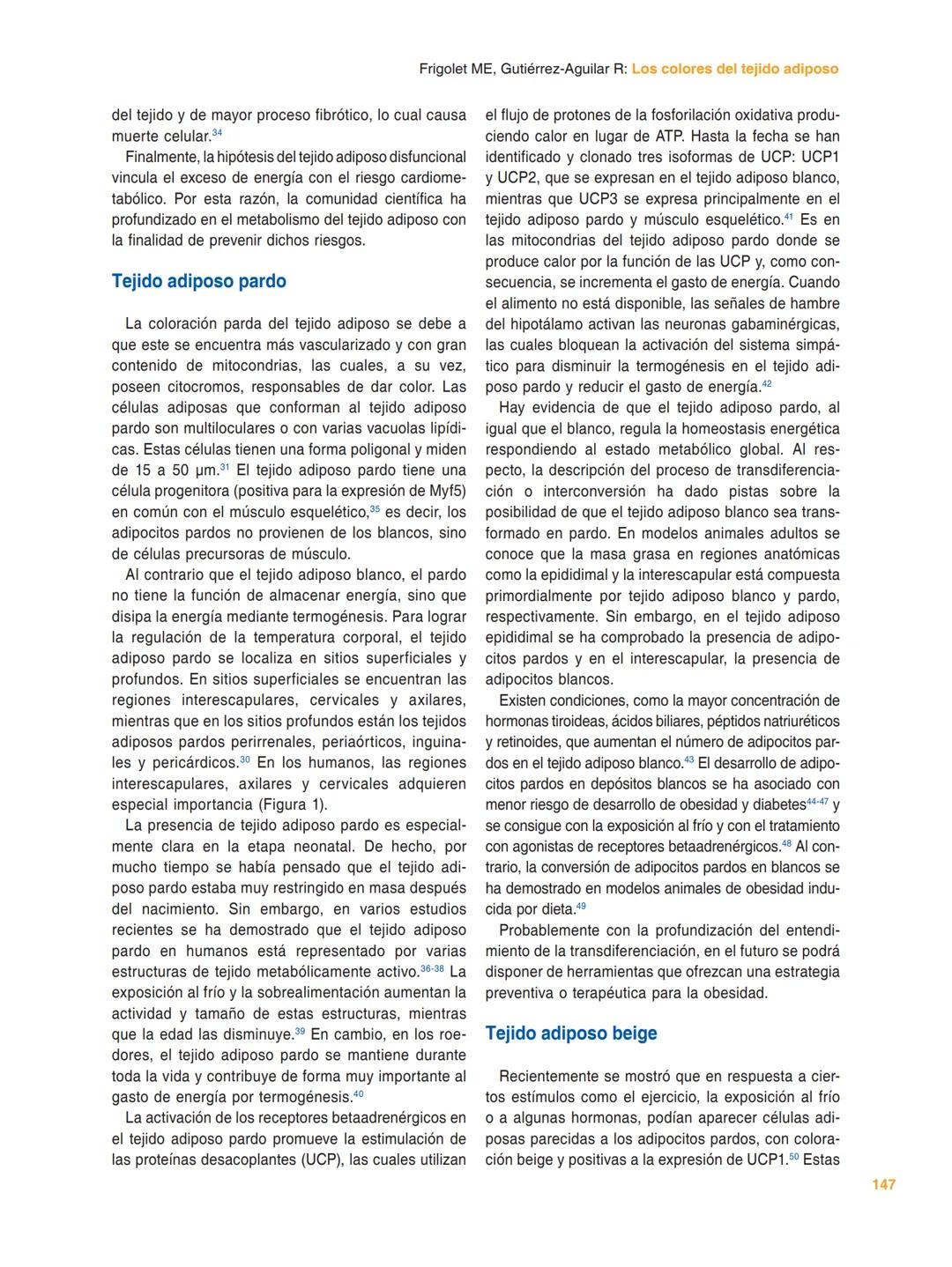 ## GACETA MÉDICA DE MÉXICO
Check for updates
ARTÍCULO DE REVISIÓN
## Los colores del tejido adiposo
María E. Frigolet* y Ruth Gutiérrez-