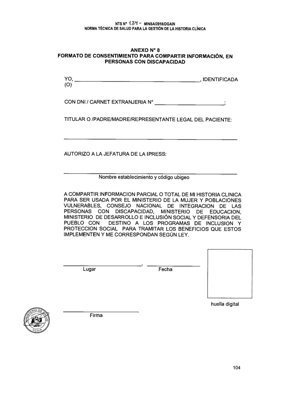 No.2.14-2018/MINSA
MINISTERIO DE SALUD
REPUBLICA DEL PERU
Resolución Ministerial
Lima, 13... de.... Marzo...... del.2018.
Visto, el Expe