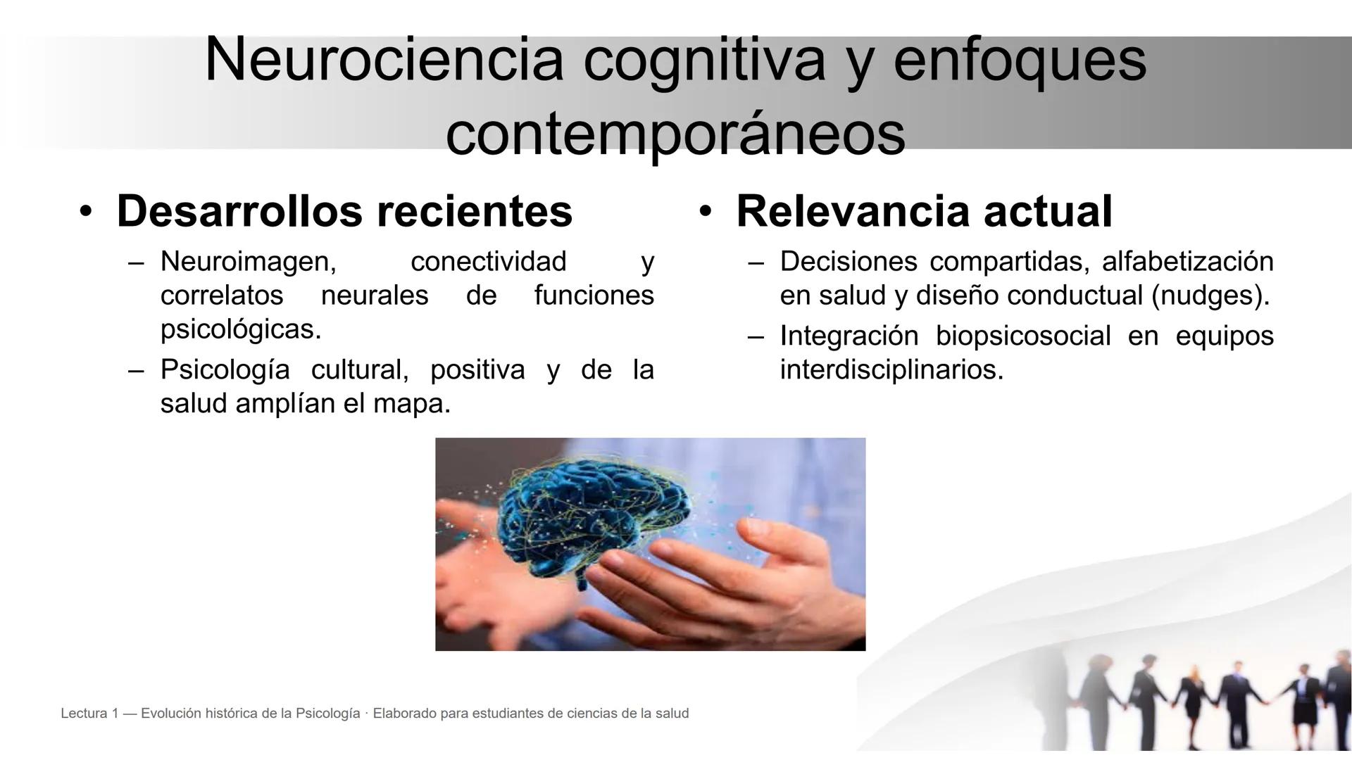 Evolución histórica de la Psicología
Prehistoria de la psicología • Historia de
la psicología • Hitos y corrientes
Lectura 1 — Evolución h