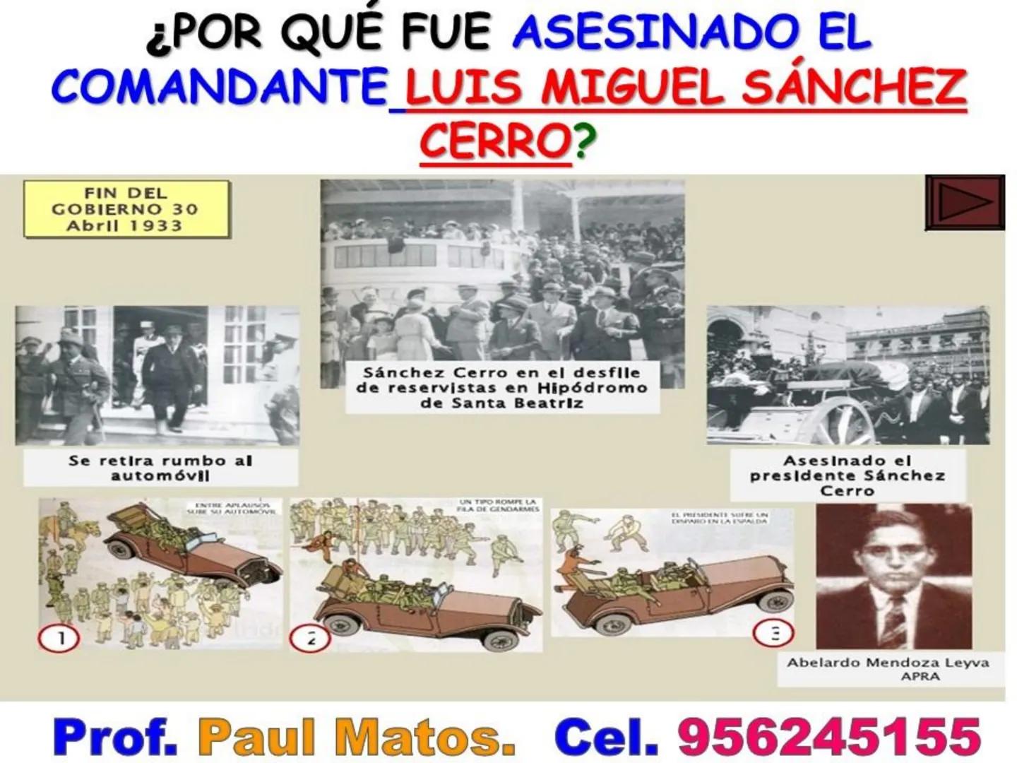¿Cómo fue el gobierno
nacionalista de Sánchez Cerro?
(1930-1931)
Piurano conocido como El "Mocho"
PROF PAUL MATOS. CEL. 956245155 COMPETENCI