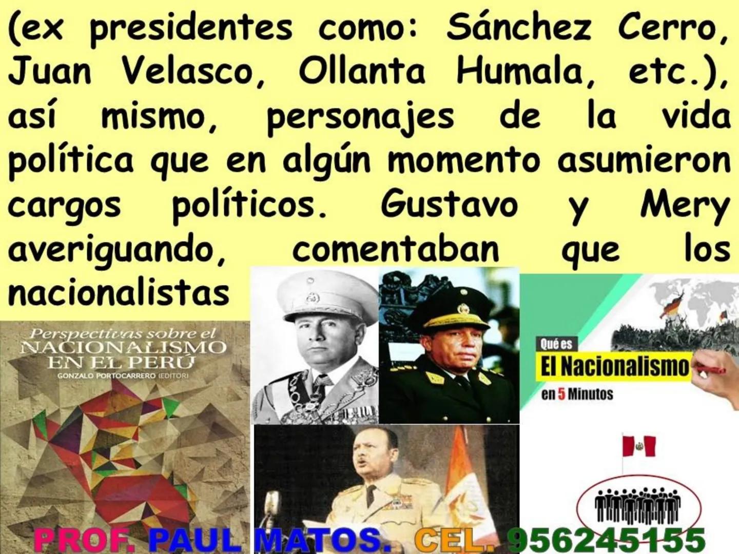 ¿Cómo fue el gobierno
nacionalista de Sánchez Cerro?
(1930-1931)
Piurano conocido como El "Mocho"
PROF PAUL MATOS. CEL. 956245155 COMPETENCI