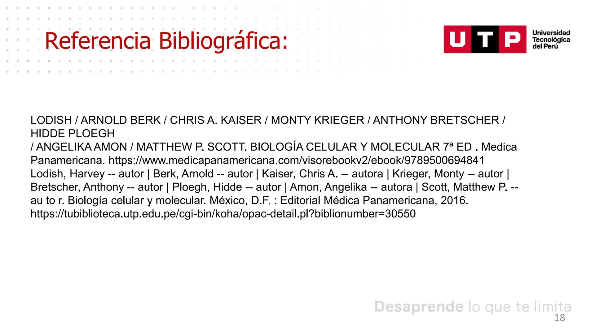 # BIOLOGIA CELULAR
EQUIPO DE DOCENTES ## MECANISMOS PARA EL METABOLISMO CELULAR.
Logro Sesión: Conocer las funciones de
peroxisomas, retíc
