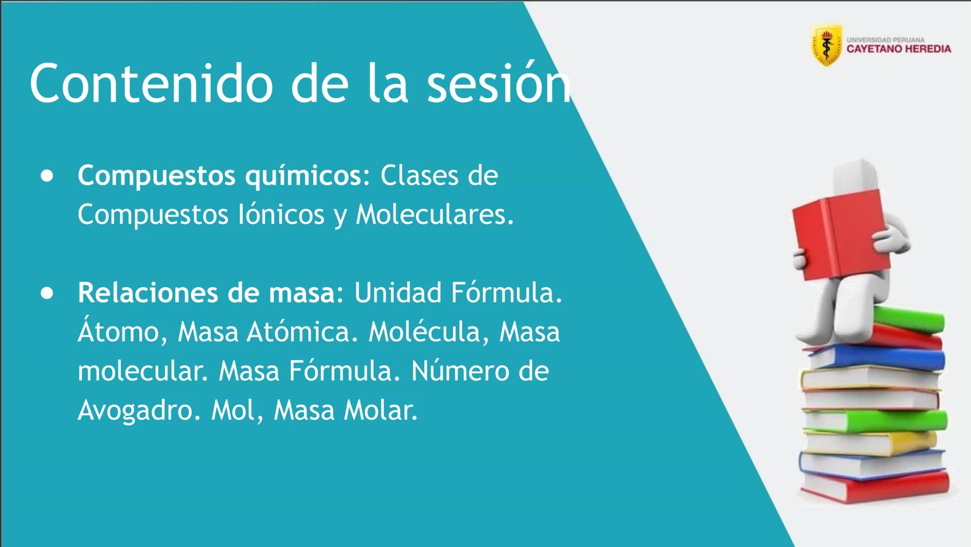 Unidad 2: Enlaces y compuestos químicos
Compuestos iónicos y
moleculares. Mol y número
de Avogrado Contenido de la sesión
• Compuestos quími