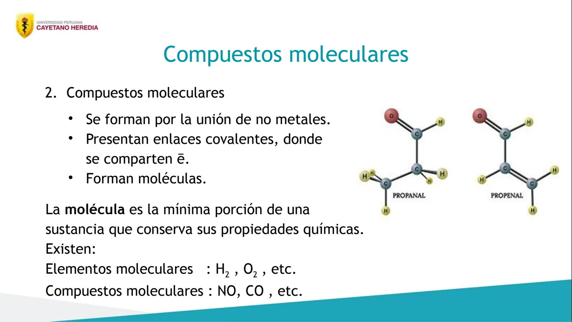 Unidad 2: Enlaces y compuestos químicos
Compuestos iónicos y
moleculares. Mol y número
de Avogrado Contenido de la sesión
• Compuestos quími