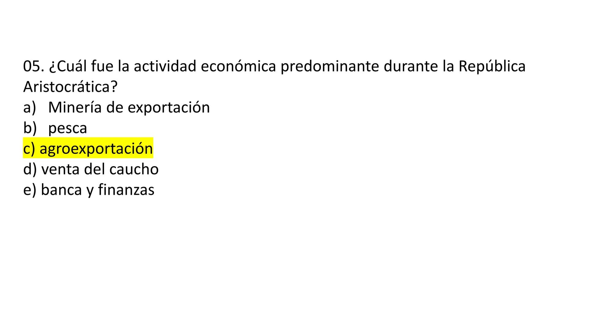 # CAPÍTULO 01:
PRIMER MILITARISMO 01. Luego de la guerra de Independencia del Perú y por la debilidad
administrativa, la fragmentación polí