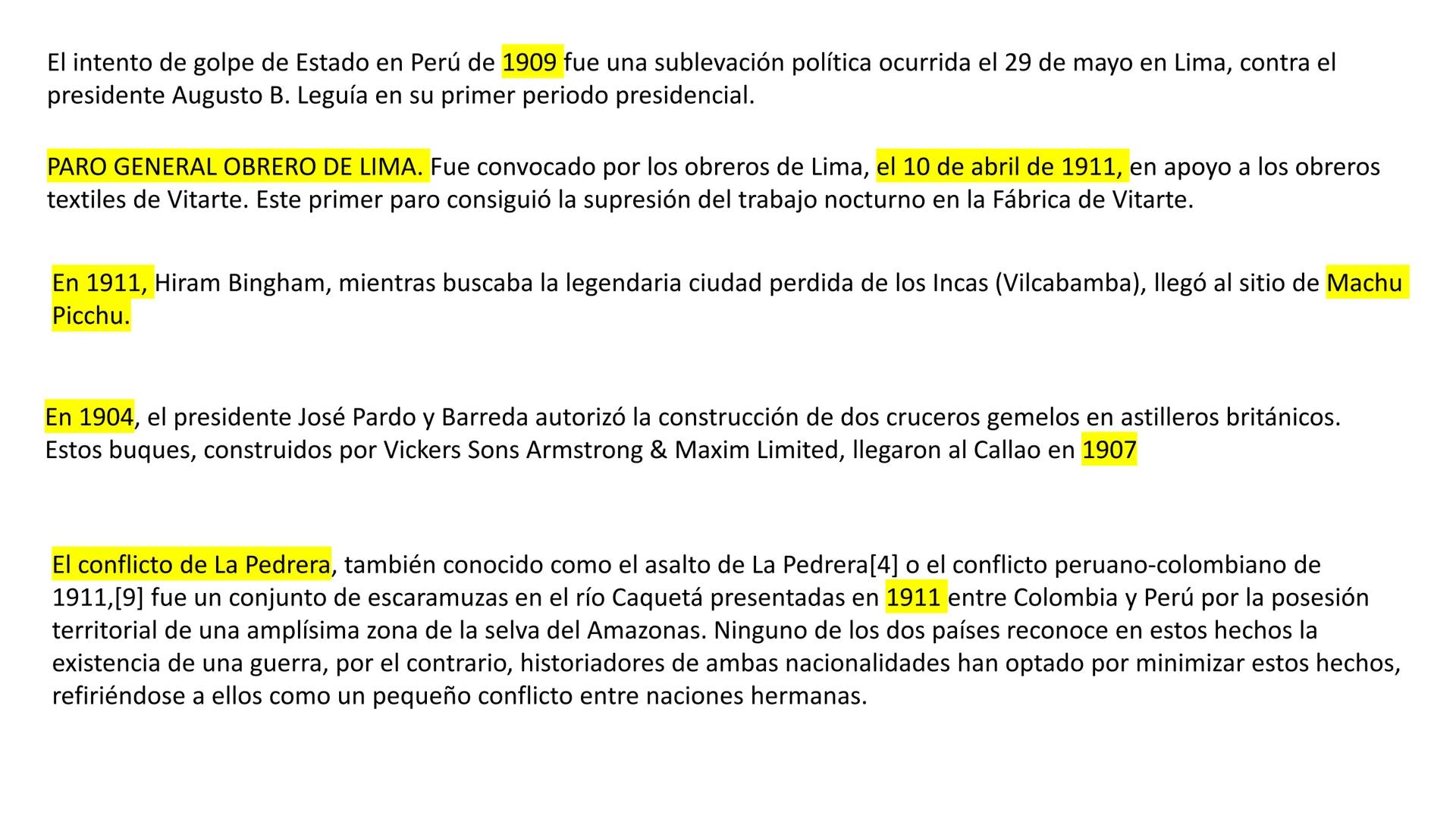 # CAPÍTULO 01:
PRIMER MILITARISMO 01. Luego de la guerra de Independencia del Perú y por la debilidad
administrativa, la fragmentación polí