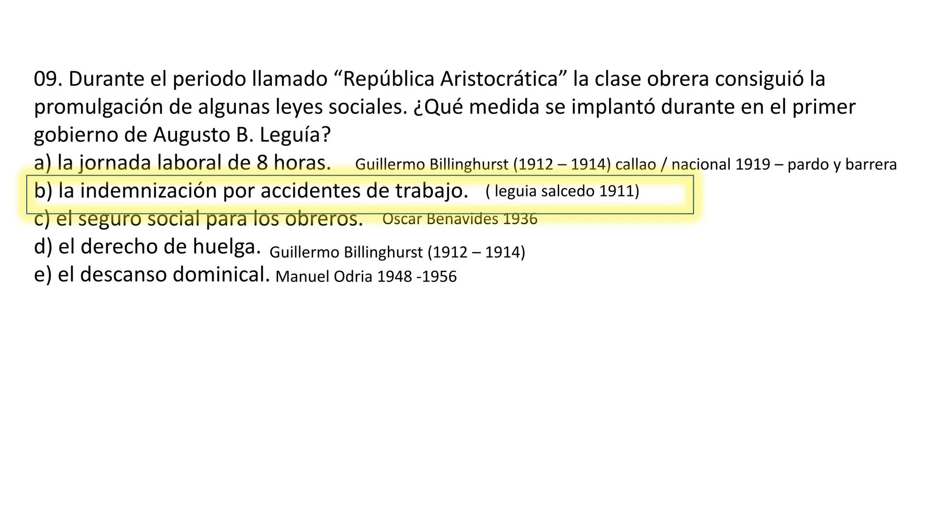 # CAPÍTULO 01:
PRIMER MILITARISMO 01. Luego de la guerra de Independencia del Perú y por la debilidad
administrativa, la fragmentación polí