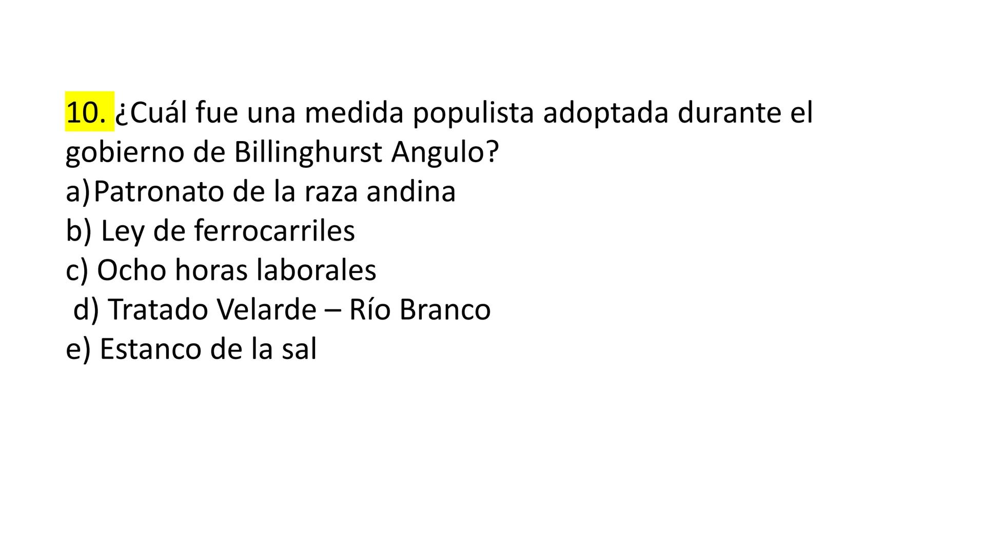 # CAPÍTULO 01:
PRIMER MILITARISMO 01. Luego de la guerra de Independencia del Perú y por la debilidad
administrativa, la fragmentación polí