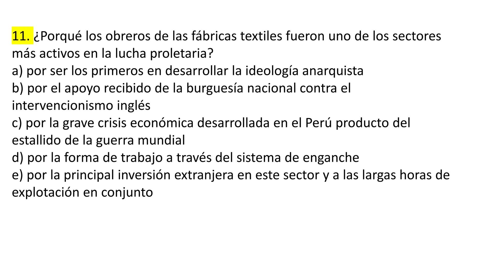 # CAPÍTULO 01:
PRIMER MILITARISMO 01. Luego de la guerra de Independencia del Perú y por la debilidad
administrativa, la fragmentación polí