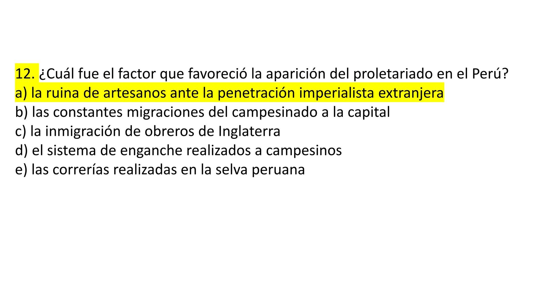 # CAPÍTULO 01:
PRIMER MILITARISMO 01. Luego de la guerra de Independencia del Perú y por la debilidad
administrativa, la fragmentación polí