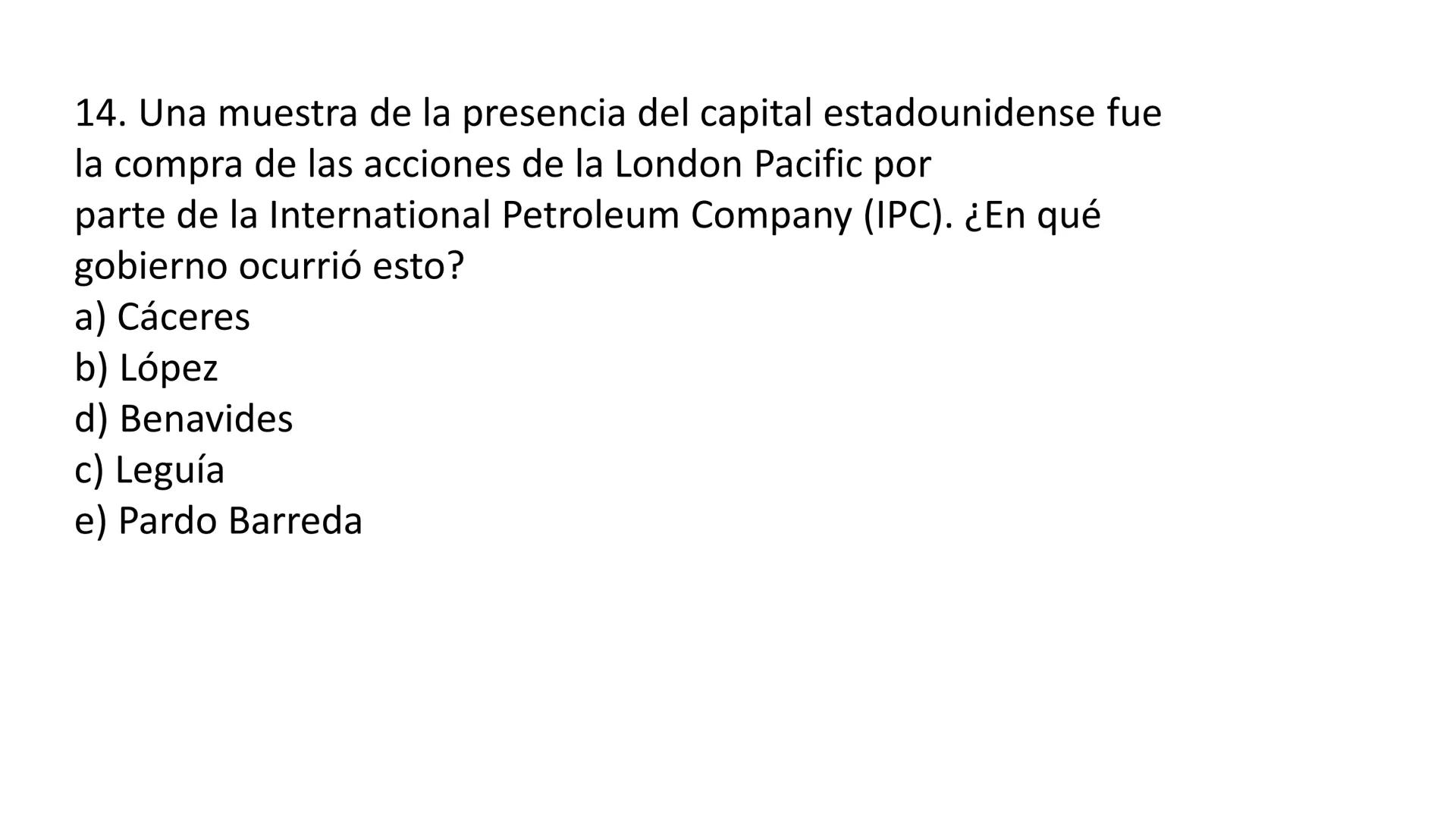 # CAPÍTULO 01:
PRIMER MILITARISMO 01. Luego de la guerra de Independencia del Perú y por la debilidad
administrativa, la fragmentación polí