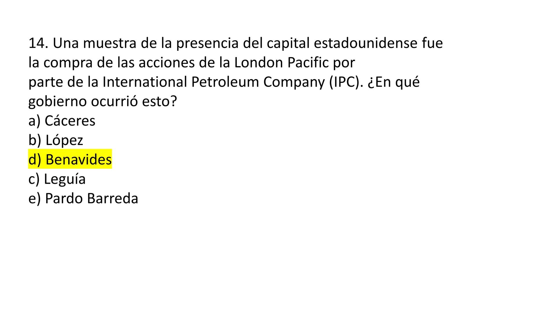 # CAPÍTULO 01:
PRIMER MILITARISMO 01. Luego de la guerra de Independencia del Perú y por la debilidad
administrativa, la fragmentación polí