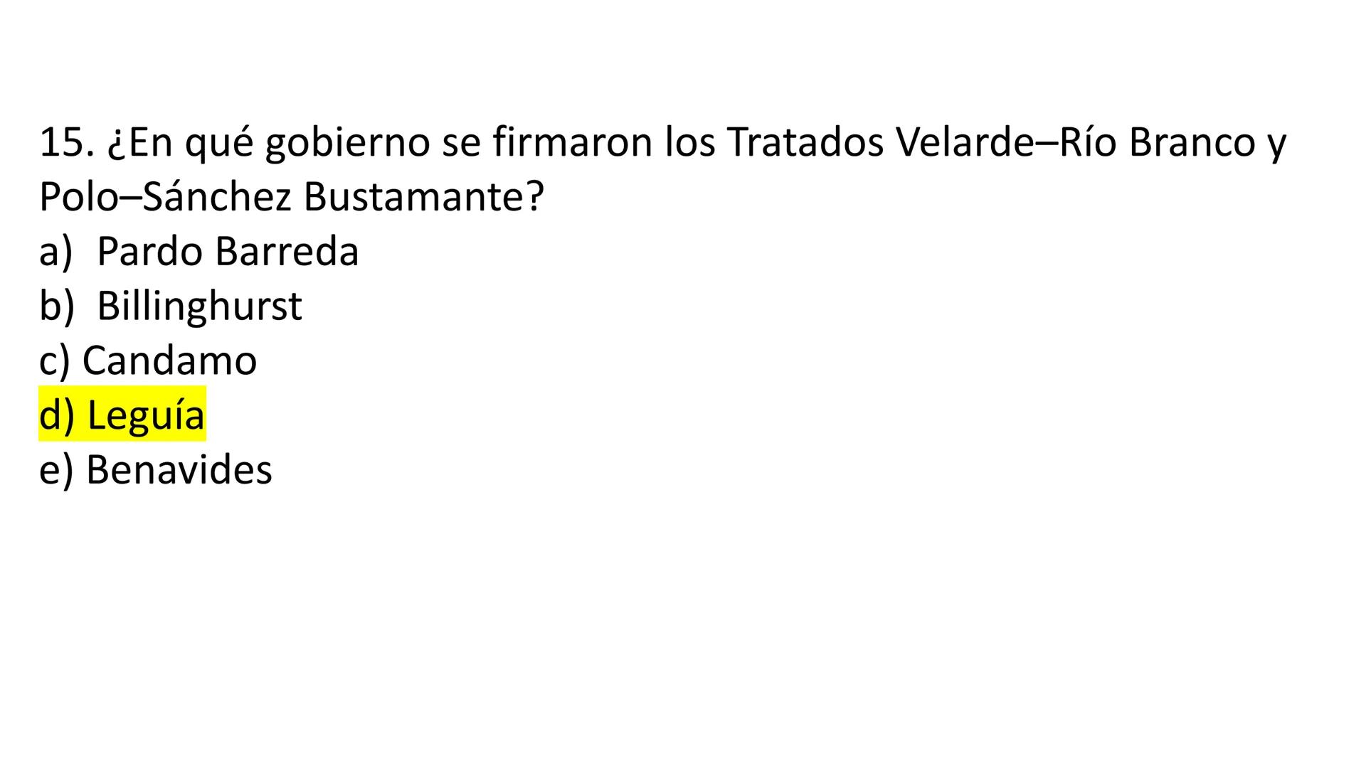 # CAPÍTULO 01:
PRIMER MILITARISMO 01. Luego de la guerra de Independencia del Perú y por la debilidad
administrativa, la fragmentación polí