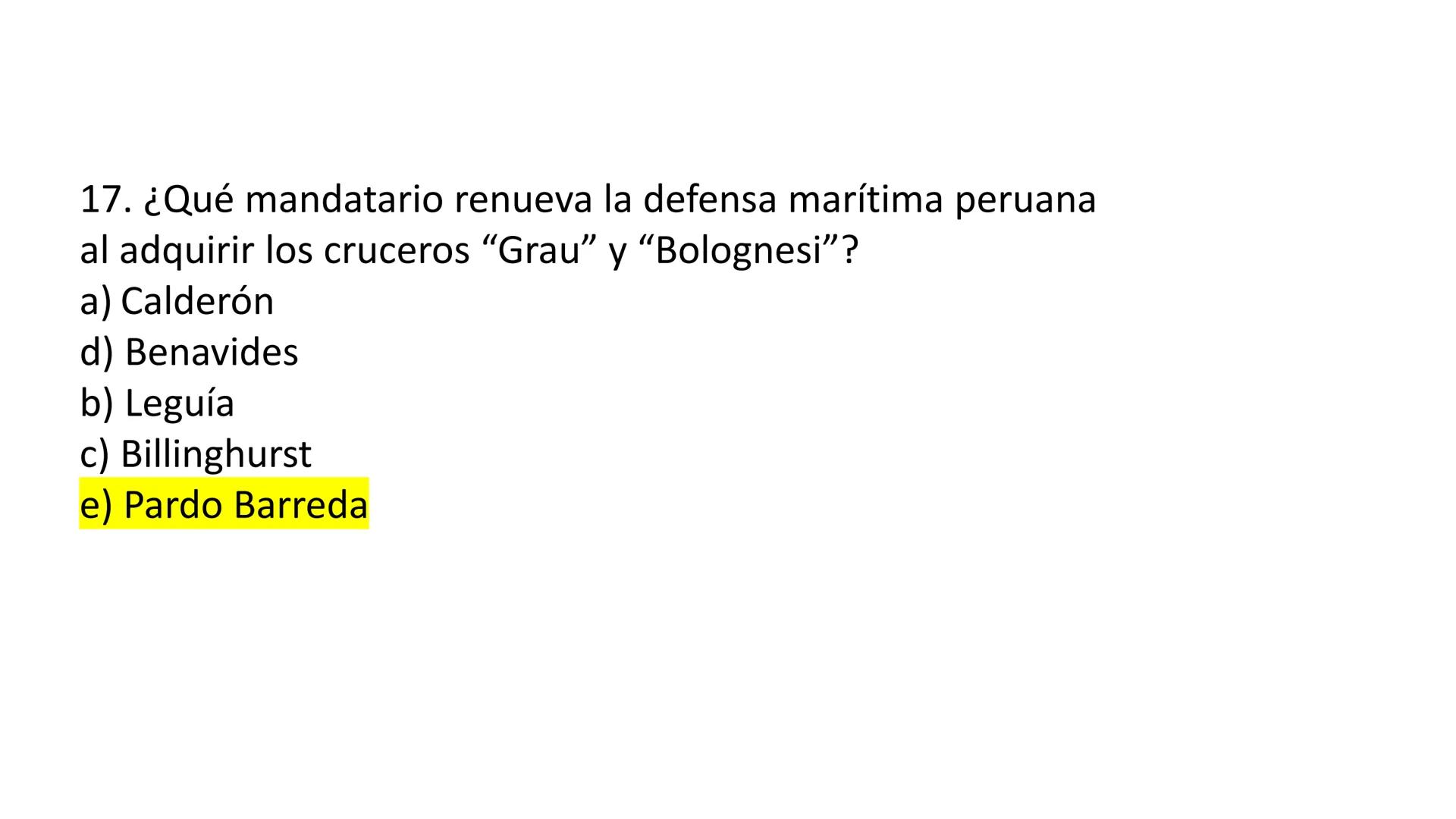 # CAPÍTULO 01:
PRIMER MILITARISMO 01. Luego de la guerra de Independencia del Perú y por la debilidad
administrativa, la fragmentación polí