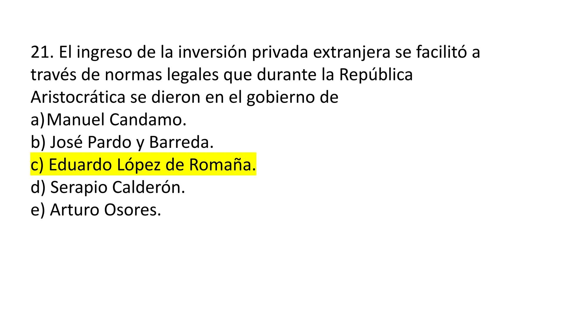 # CAPÍTULO 01:
PRIMER MILITARISMO 01. Luego de la guerra de Independencia del Perú y por la debilidad
administrativa, la fragmentación polí
