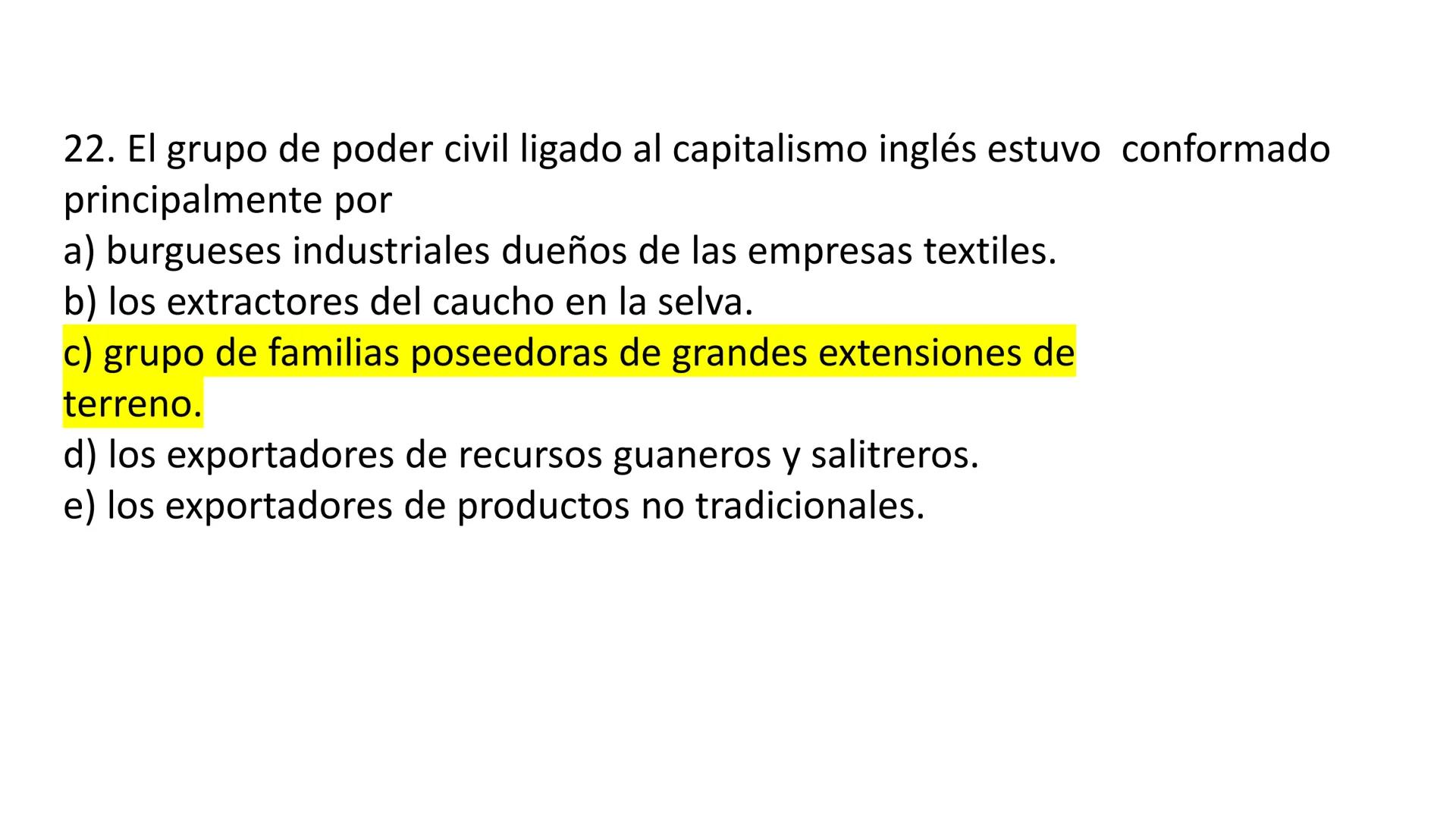 # CAPÍTULO 01:
PRIMER MILITARISMO 01. Luego de la guerra de Independencia del Perú y por la debilidad
administrativa, la fragmentación polí