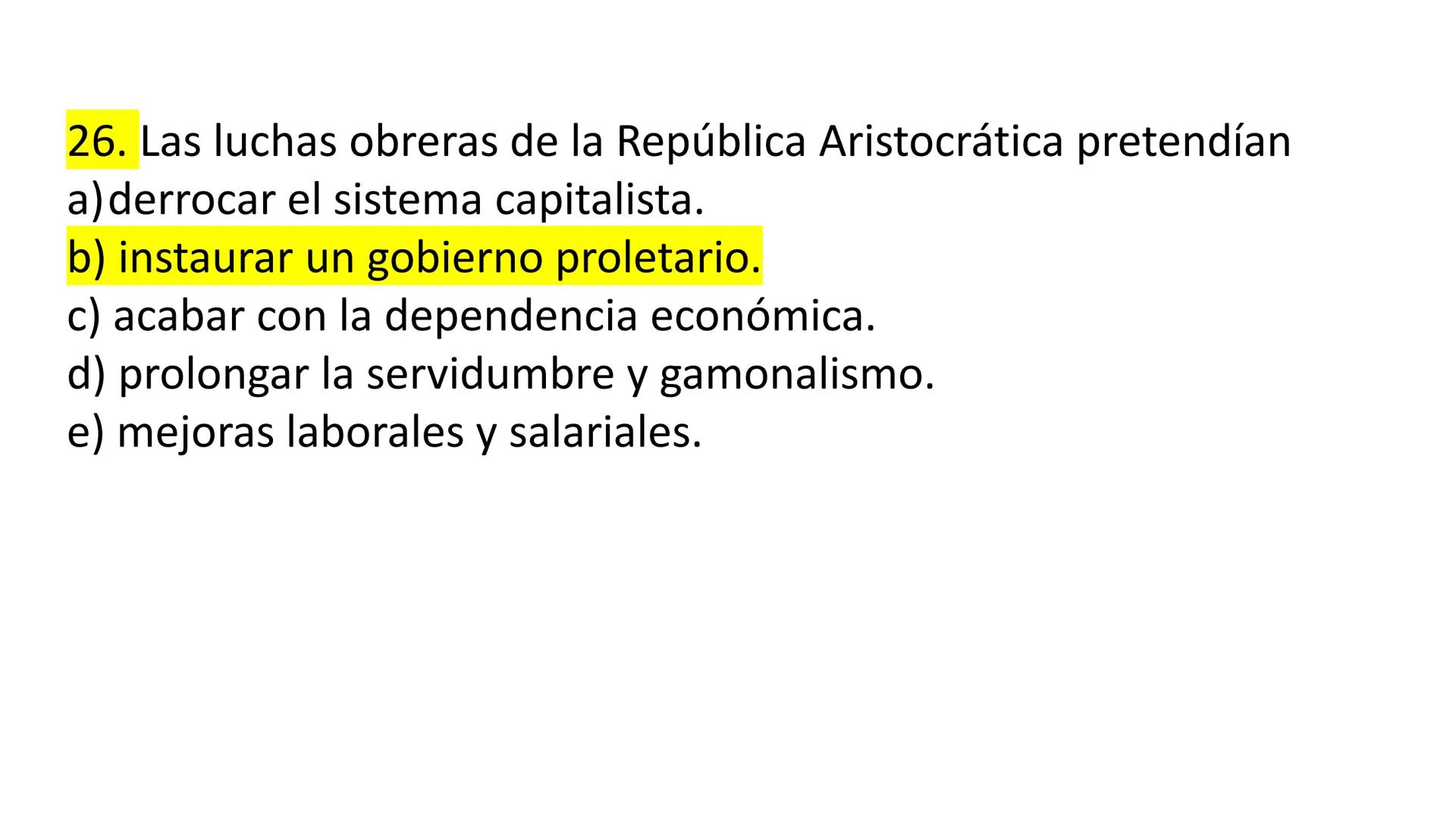 # CAPÍTULO 01:
PRIMER MILITARISMO 01. Luego de la guerra de Independencia del Perú y por la debilidad
administrativa, la fragmentación polí