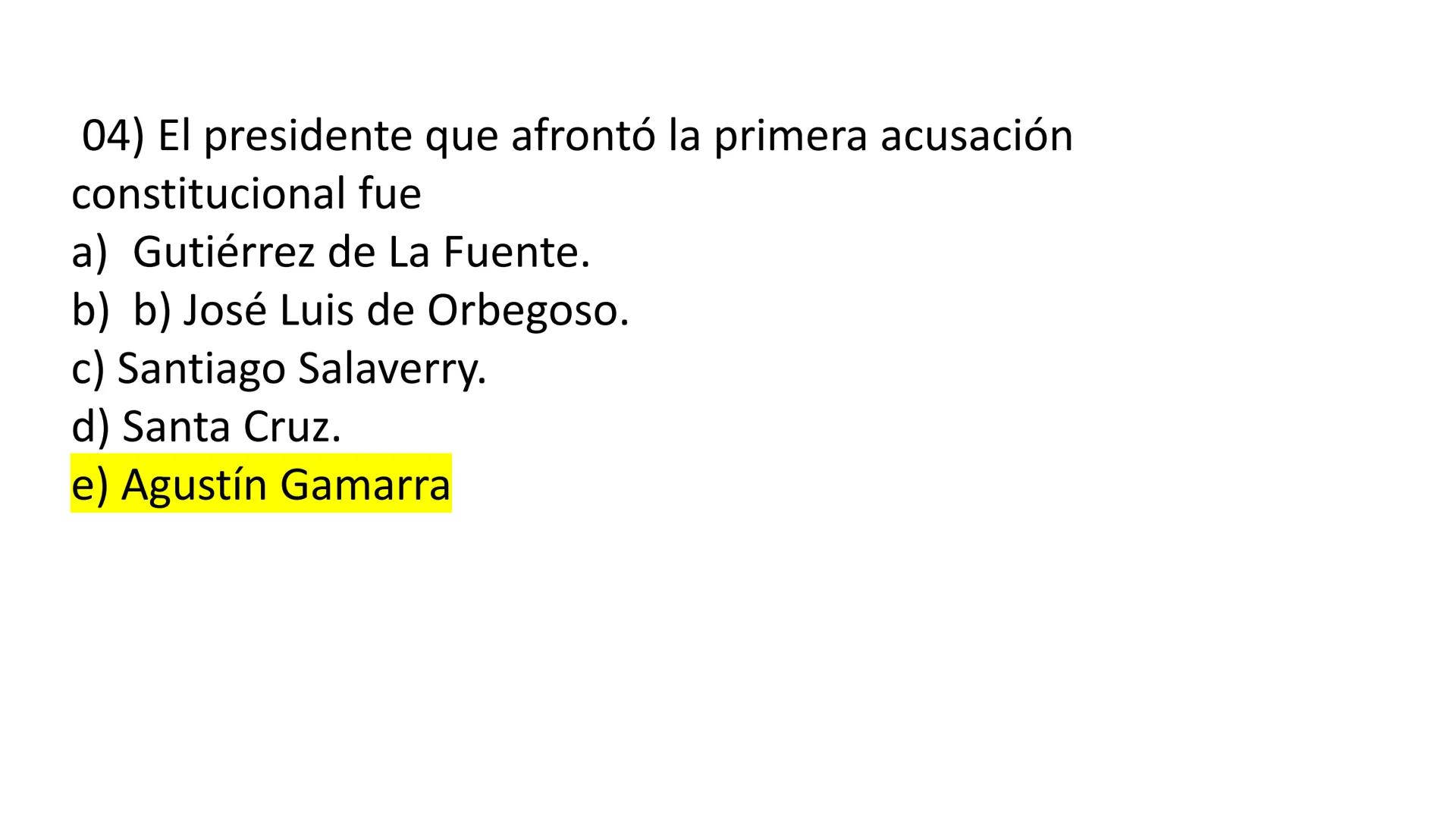 # CAPÍTULO 01:
PRIMER MILITARISMO 01. Luego de la guerra de Independencia del Perú y por la debilidad
administrativa, la fragmentación polí