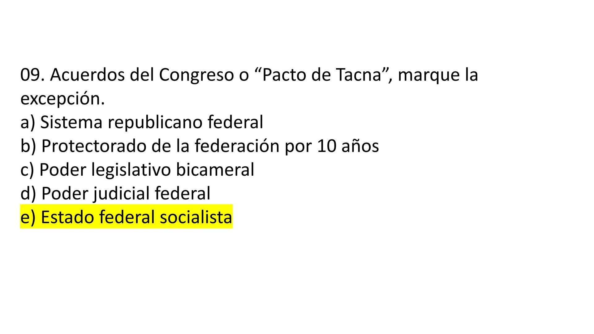 # CAPÍTULO 01:
PRIMER MILITARISMO 01. Luego de la guerra de Independencia del Perú y por la debilidad
administrativa, la fragmentación polí