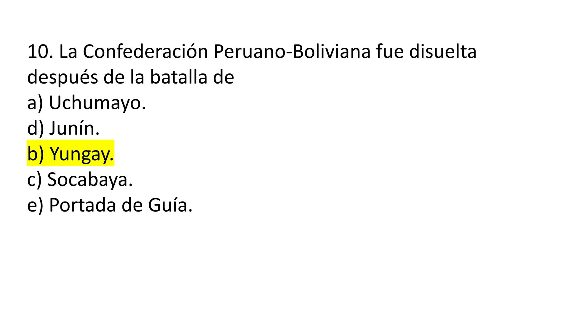 # CAPÍTULO 01:
PRIMER MILITARISMO 01. Luego de la guerra de Independencia del Perú y por la debilidad
administrativa, la fragmentación polí