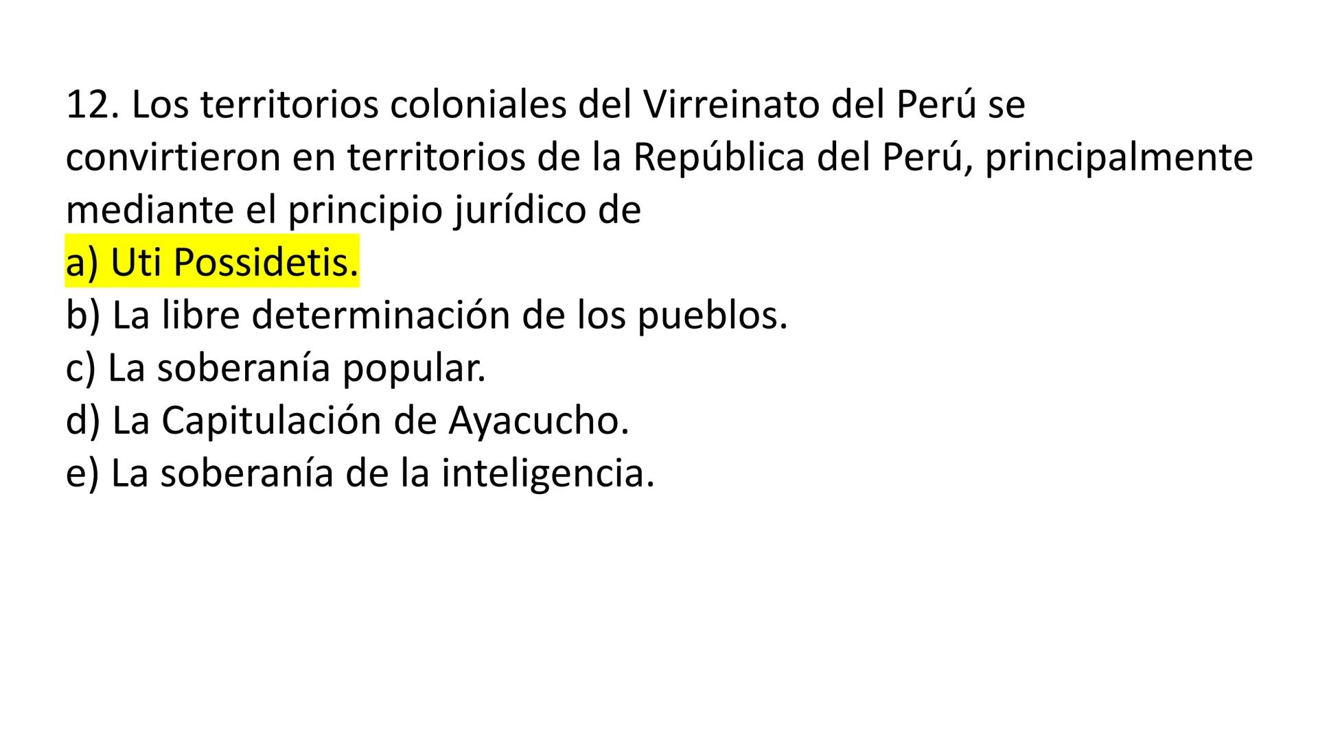 # CAPÍTULO 01:
PRIMER MILITARISMO 01. Luego de la guerra de Independencia del Perú y por la debilidad
administrativa, la fragmentación polí