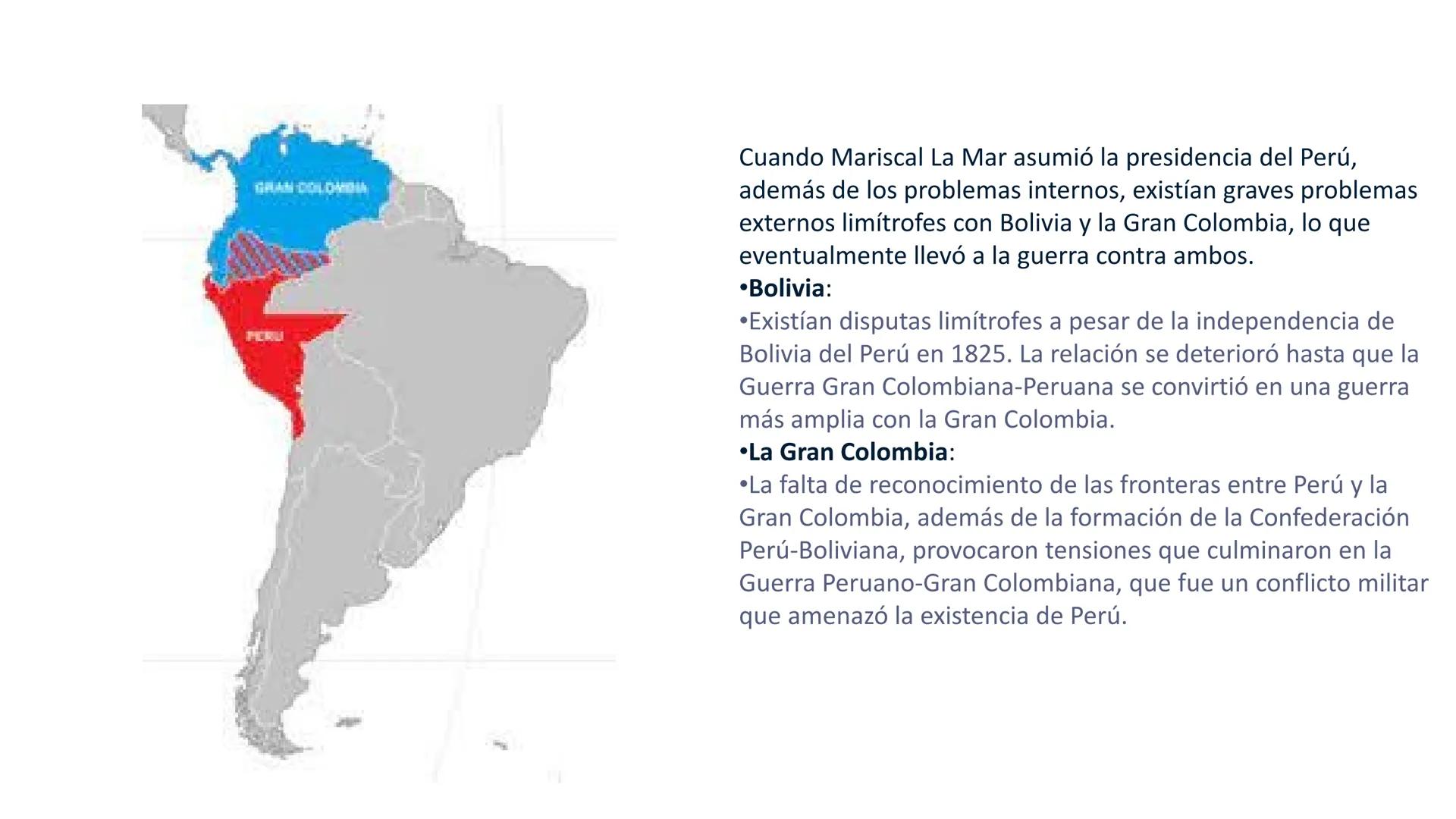# CAPÍTULO 01:
PRIMER MILITARISMO 01. Luego de la guerra de Independencia del Perú y por la debilidad
administrativa, la fragmentación polí