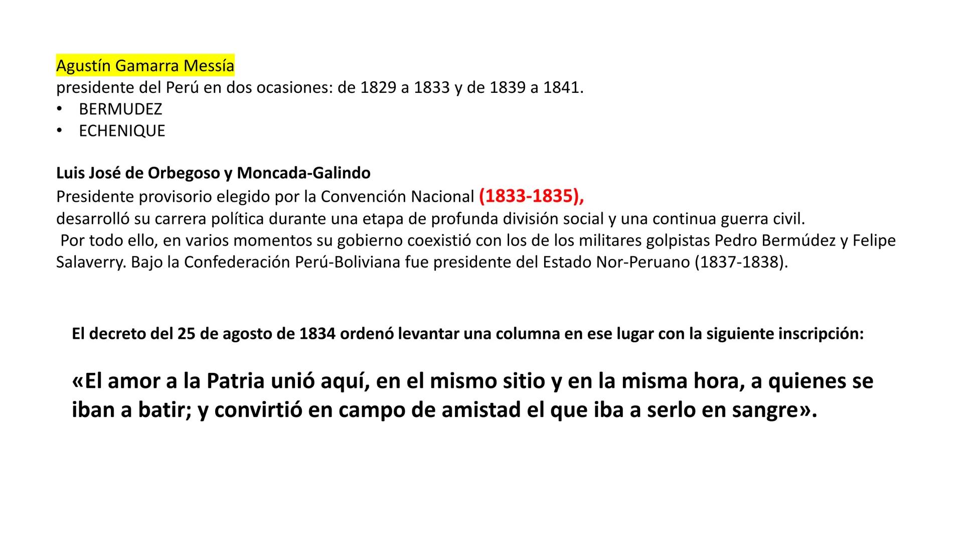 # CAPÍTULO 01:
PRIMER MILITARISMO 01. Luego de la guerra de Independencia del Perú y por la debilidad
administrativa, la fragmentación polí