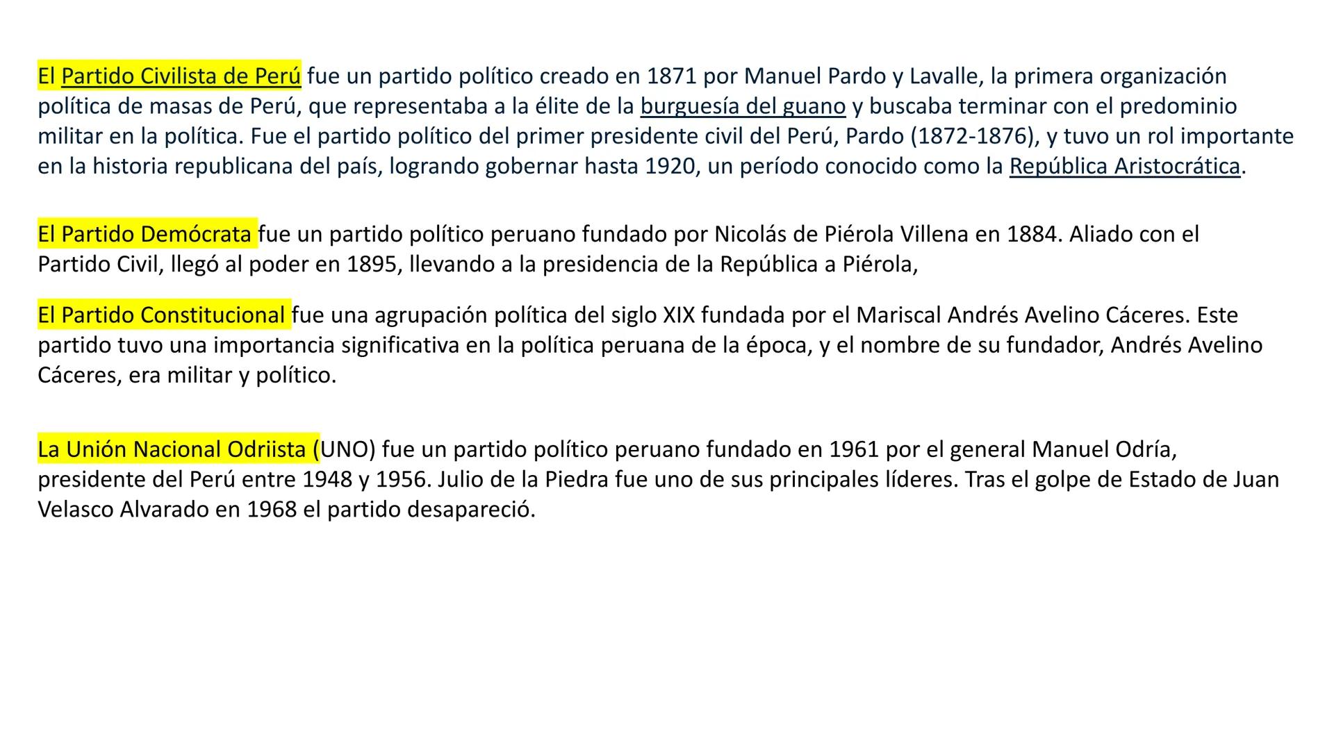 # CAPÍTULO 01:
PRIMER MILITARISMO 01. Luego de la guerra de Independencia del Perú y por la debilidad
administrativa, la fragmentación polí