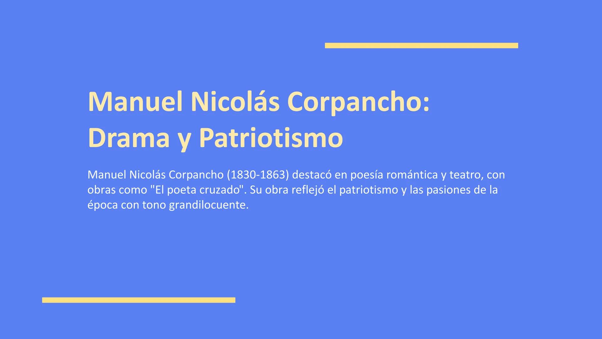 El Romanticismo
Peruano
TERATUR
ENTOS Y TENDE
EL ROMANTICISMO EN L
Forjando la identidad nacional a través de la literatura. # Índice
* C