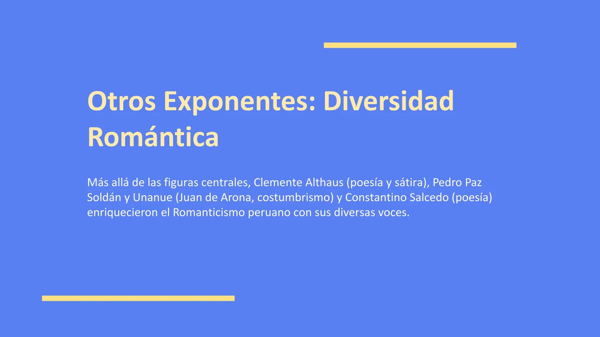 El Romanticismo
Peruano
TERATUR
ENTOS Y TENDE
EL ROMANTICISMO EN L
Forjando la identidad nacional a través de la literatura. # Índice
* C