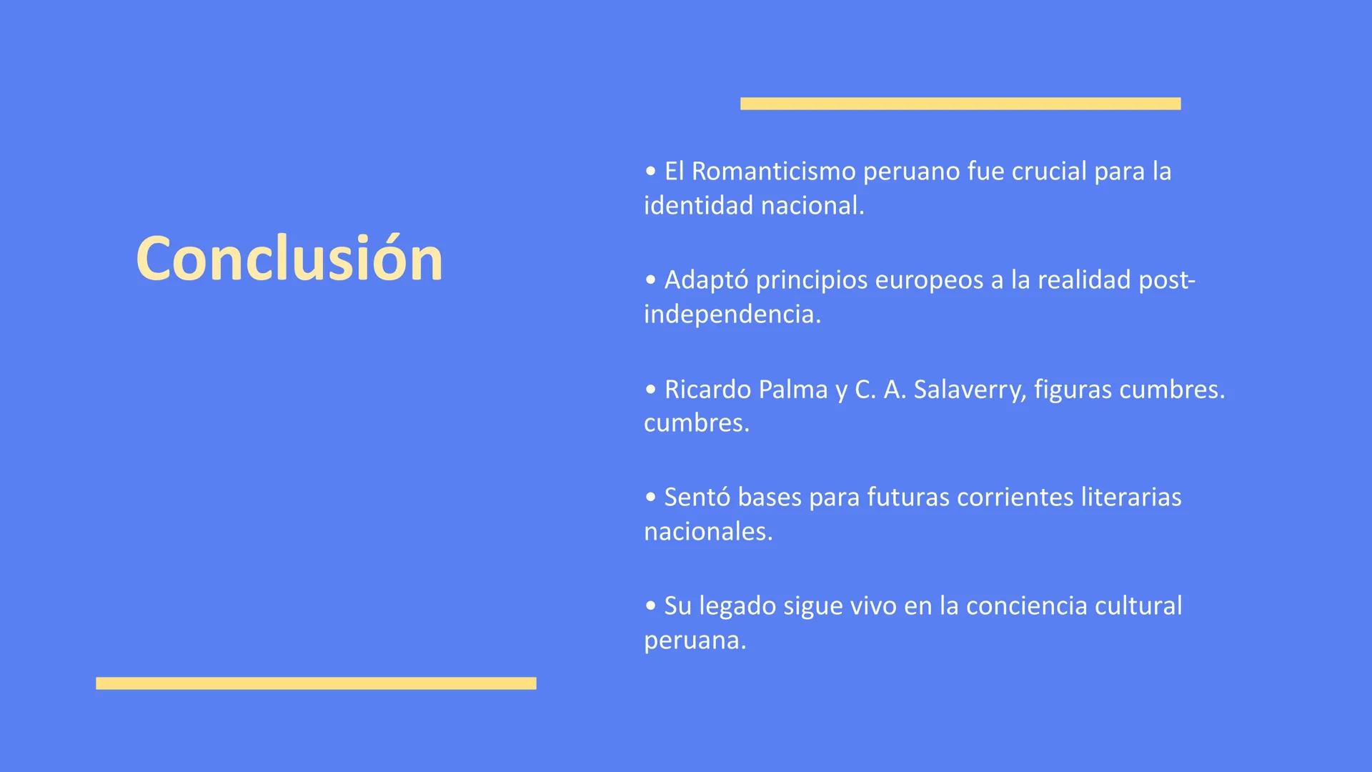 El Romanticismo
Peruano
TERATUR
ENTOS Y TENDE
EL ROMANTICISMO EN L
Forjando la identidad nacional a través de la literatura. # Índice
* C