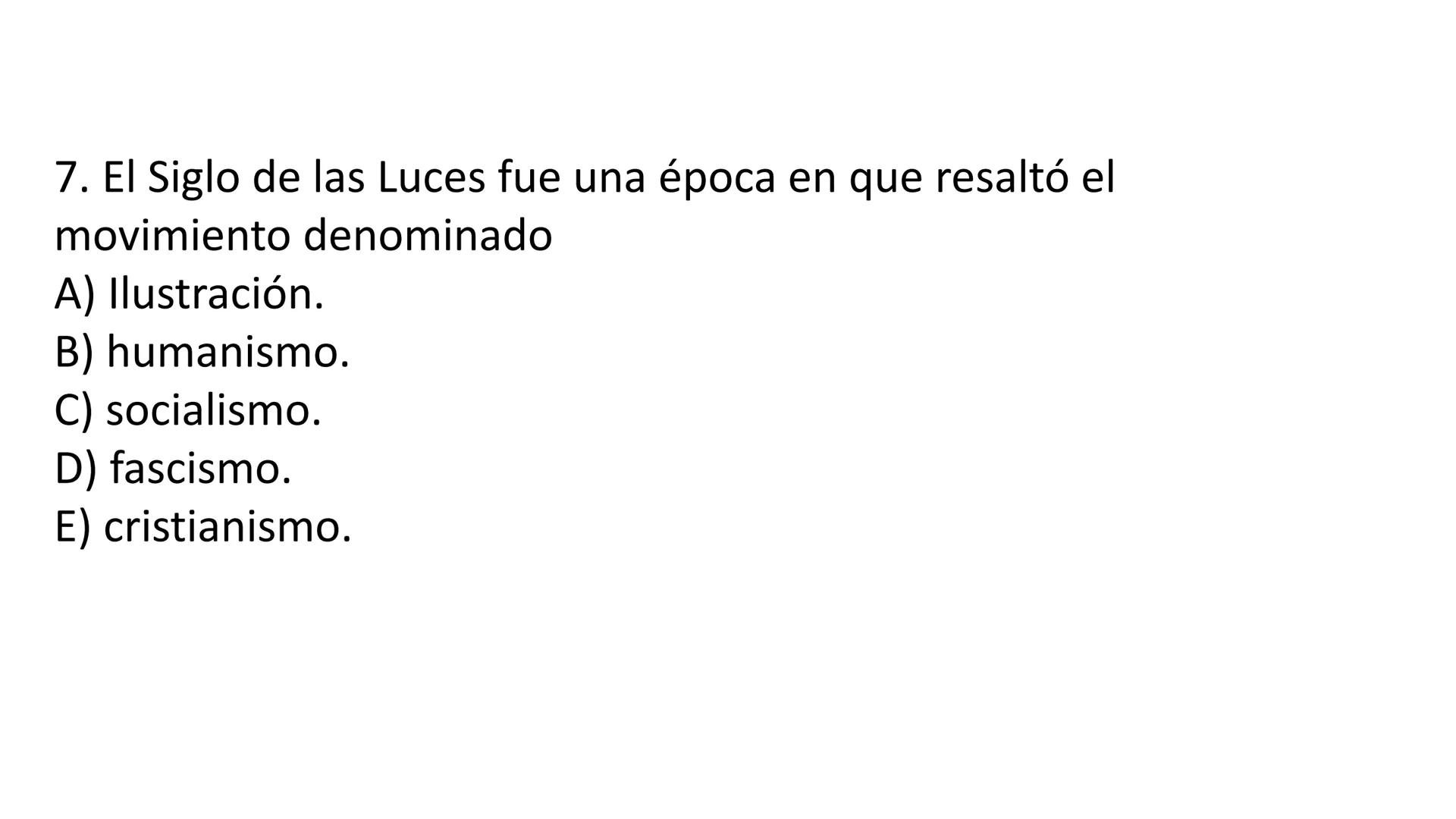 # CAPÍTULO 01: REVOLUCIÓN
FRANCESA 1. Indique una característica del movimiento conocido como la
Ilustración desarrollada en el siglo XVIII