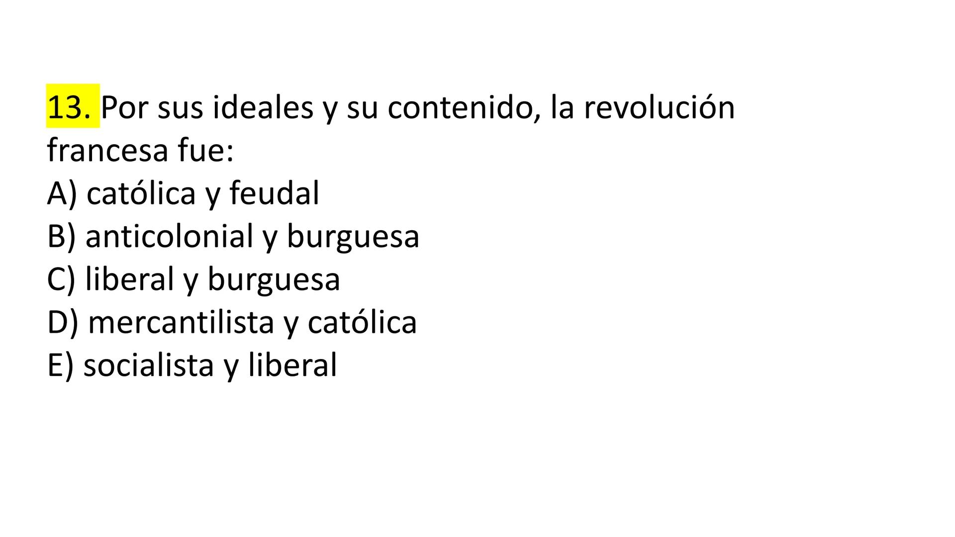 # CAPÍTULO 01: REVOLUCIÓN
FRANCESA 1. Indique una característica del movimiento conocido como la
Ilustración desarrollada en el siglo XVIII